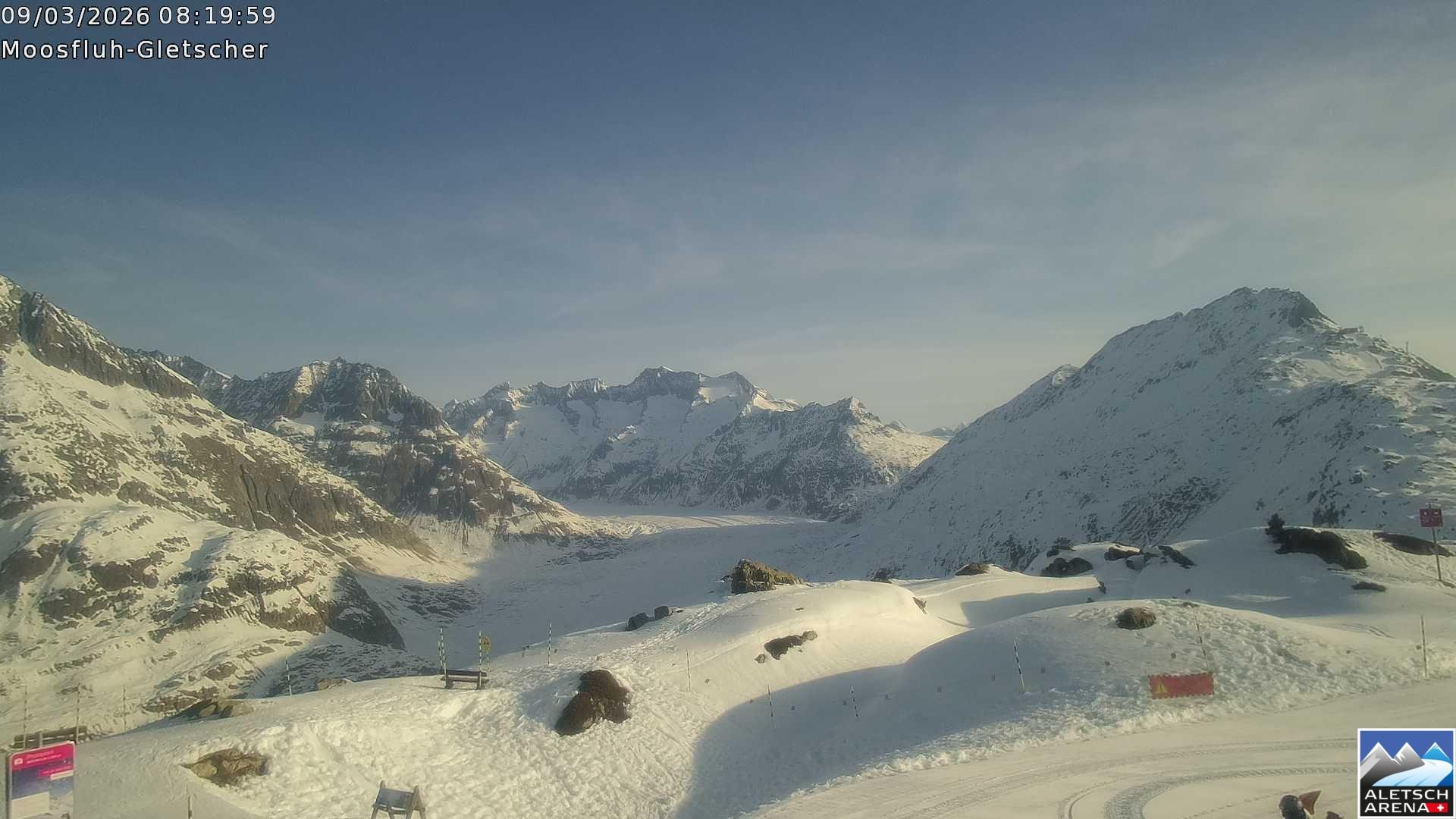 Archiv Foto Webcam Riederalp - Aletschgletscher