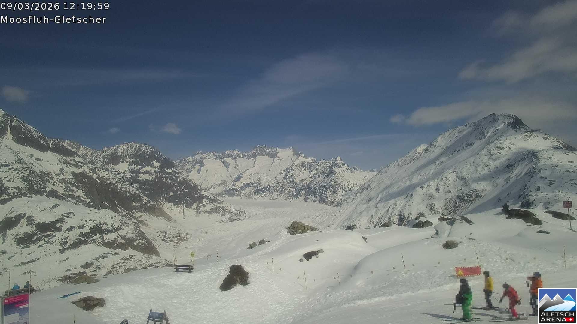 Archiv Foto Webcam Riederalp - Aletschgletscher