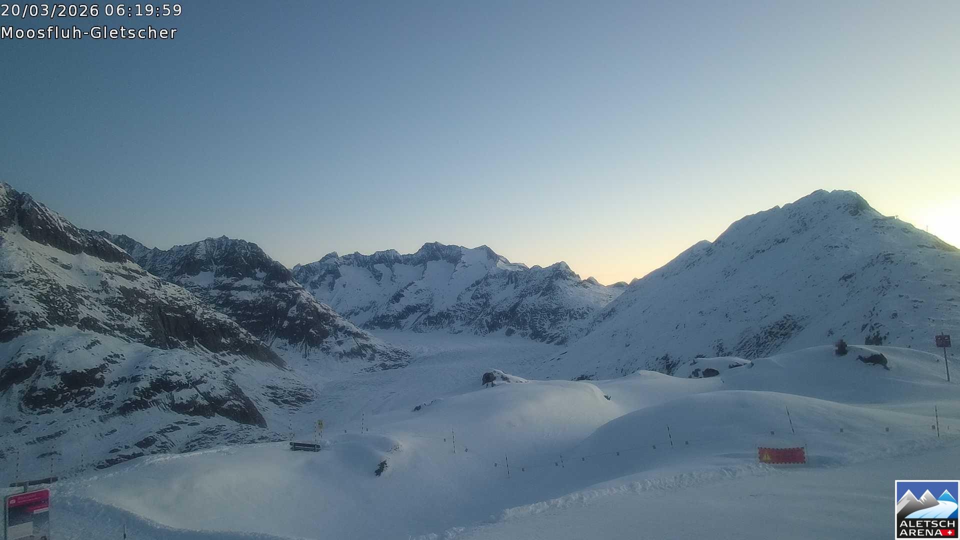 Archiv Foto Webcam Riederalp - Aletschgletscher