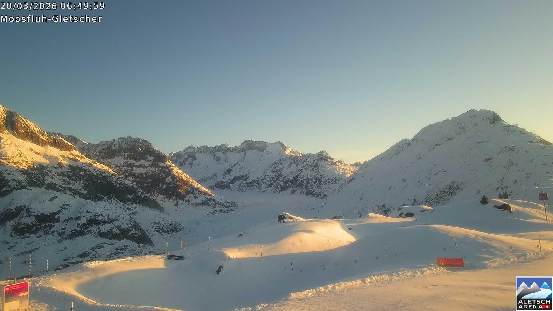 Archiv Foto Webcam Riederalp - Aletschgletscher