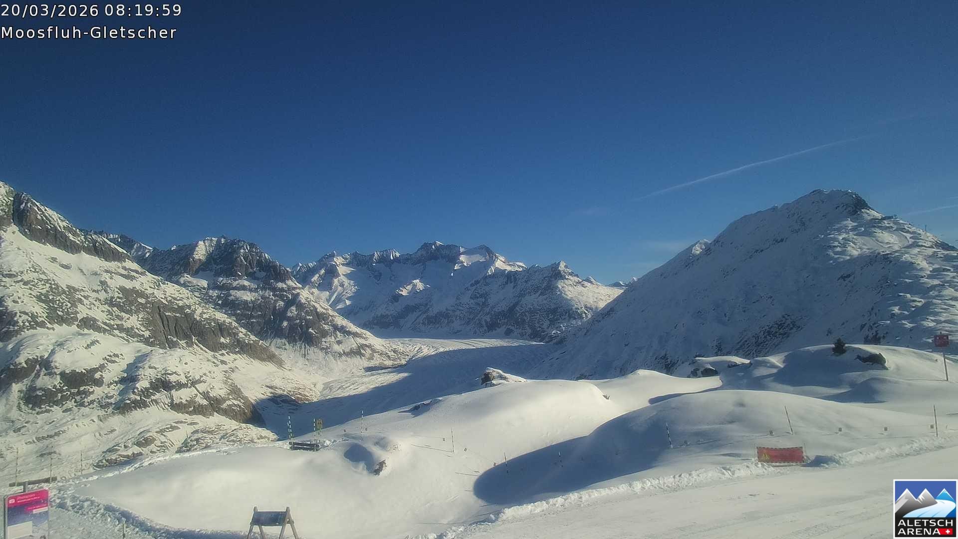 Archiv Foto Webcam Riederalp - Aletschgletscher