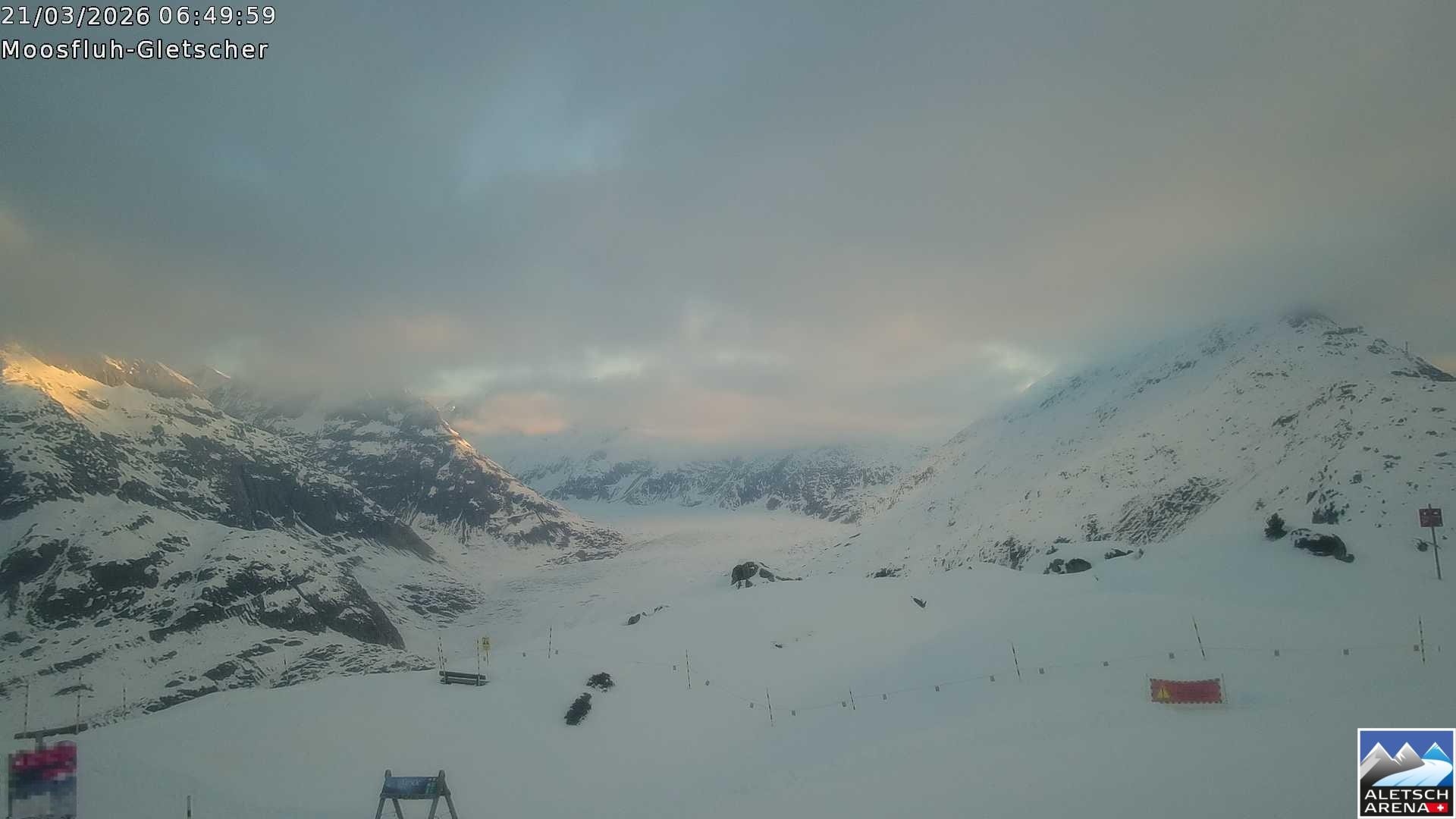 Archiv Foto Webcam Riederalp - Aletschgletscher