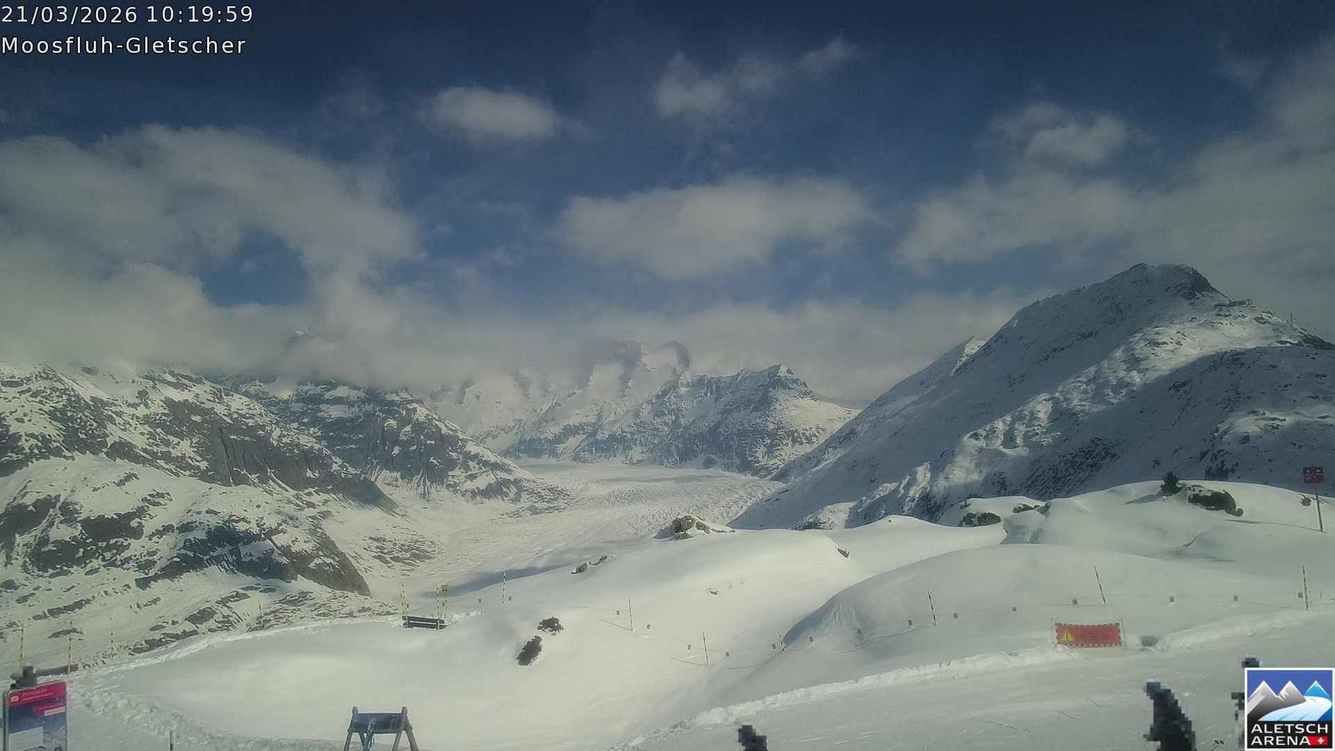 Archiv Foto Webcam Riederalp - Aletschgletscher