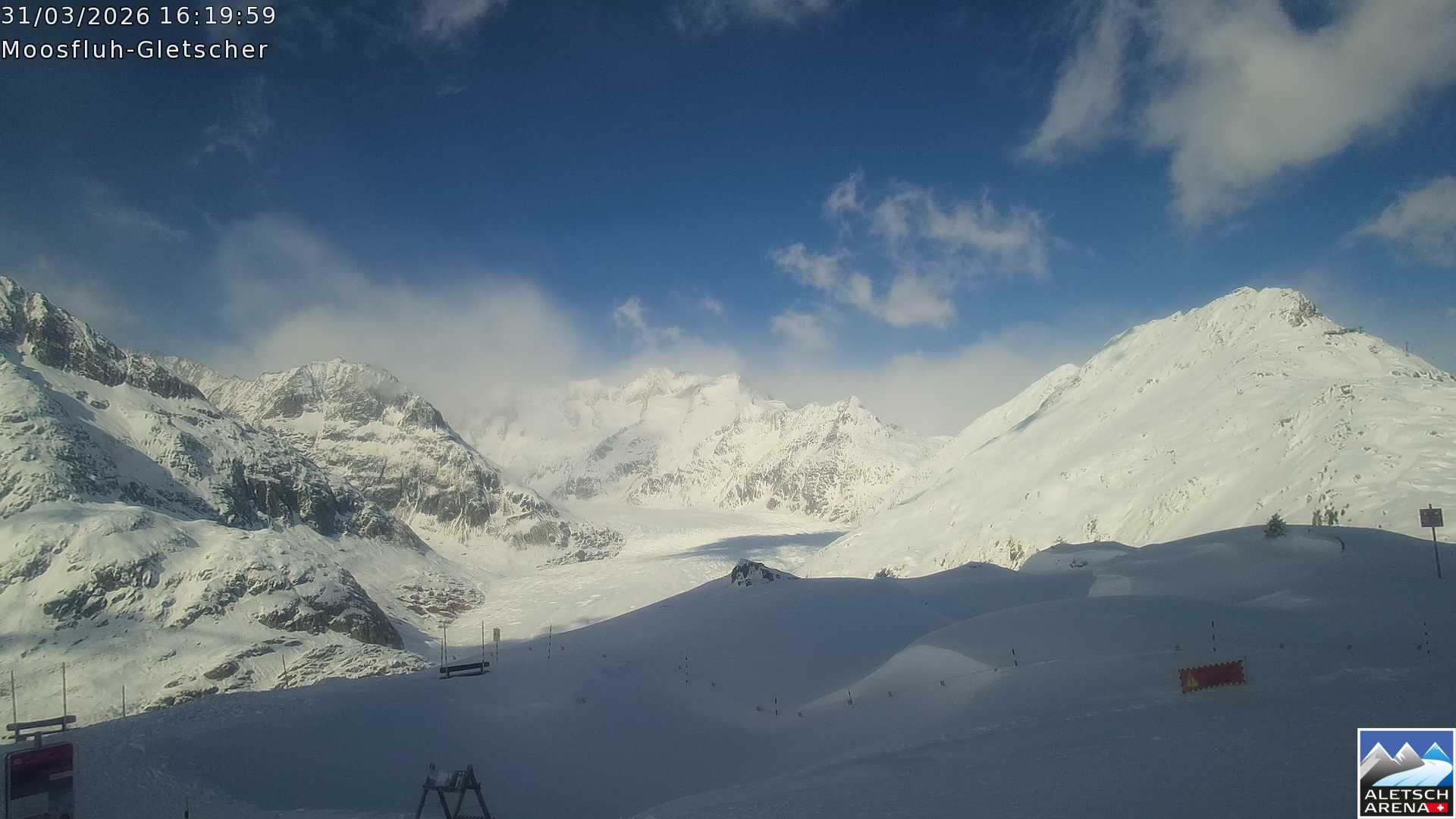 Archiv Foto Webcam Riederalp - Aletschgletscher