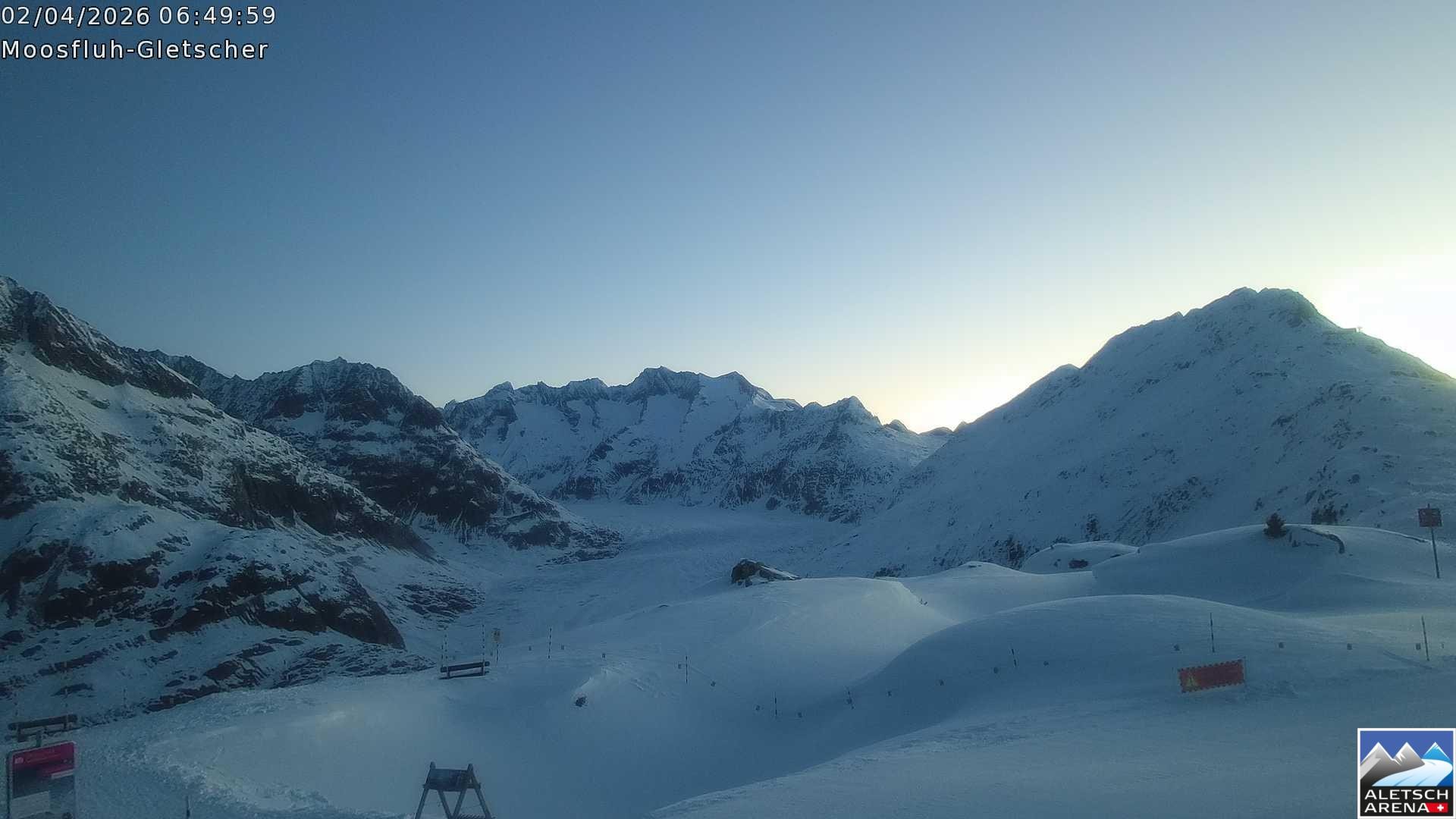 Archiv Foto Webcam Riederalp - Aletschgletscher