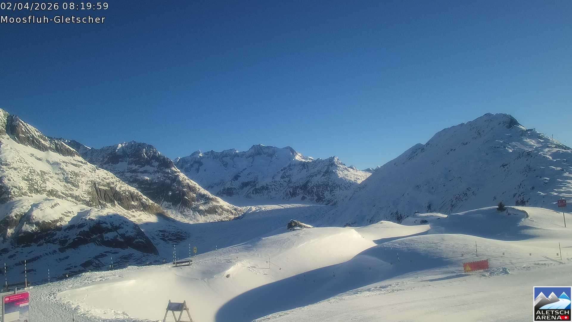 Archiv Foto Webcam Riederalp - Aletschgletscher