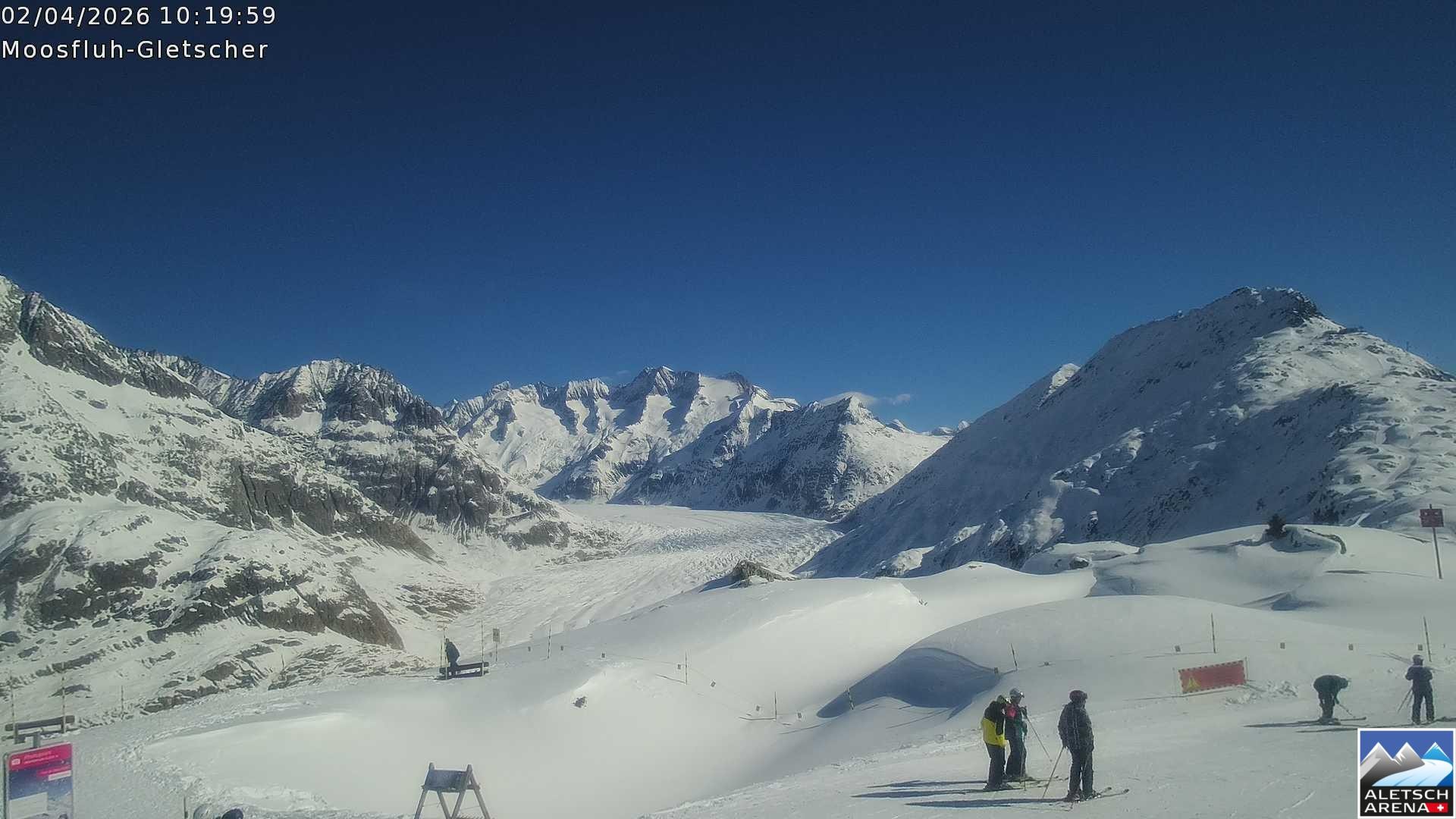 Archiv Foto Webcam Riederalp - Aletschgletscher