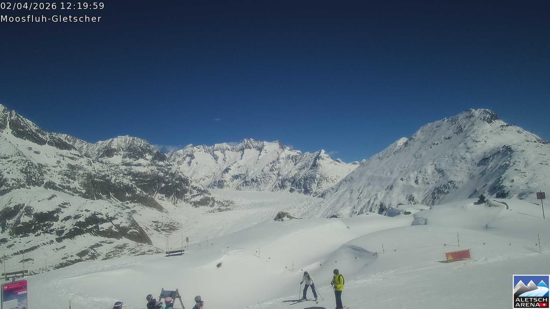 Archiv Foto Webcam Riederalp - Aletschgletscher
