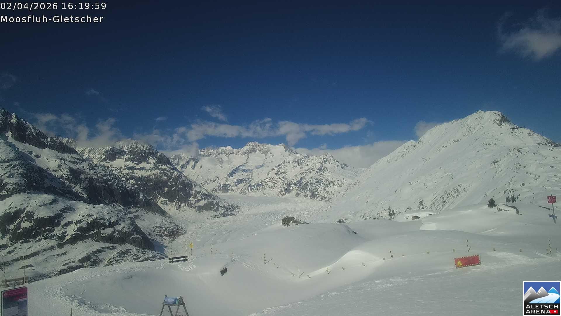 Archiv Foto Webcam Riederalp - Aletschgletscher