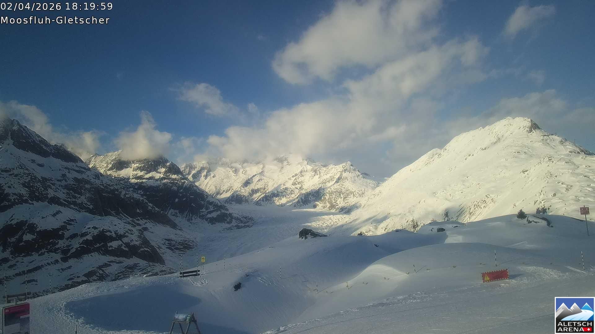 Archiv Foto Webcam Riederalp - Aletschgletscher