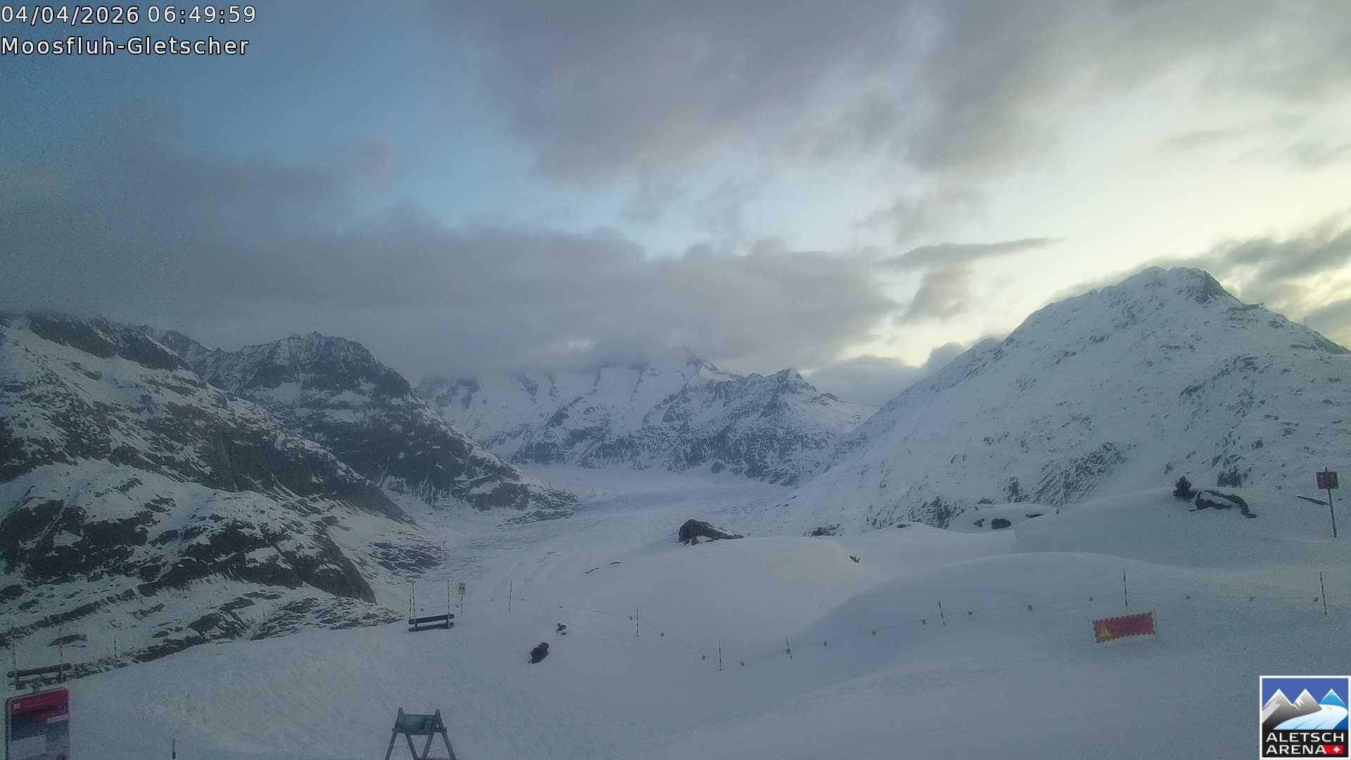 Archiv Foto Webcam Riederalp - Aletschgletscher