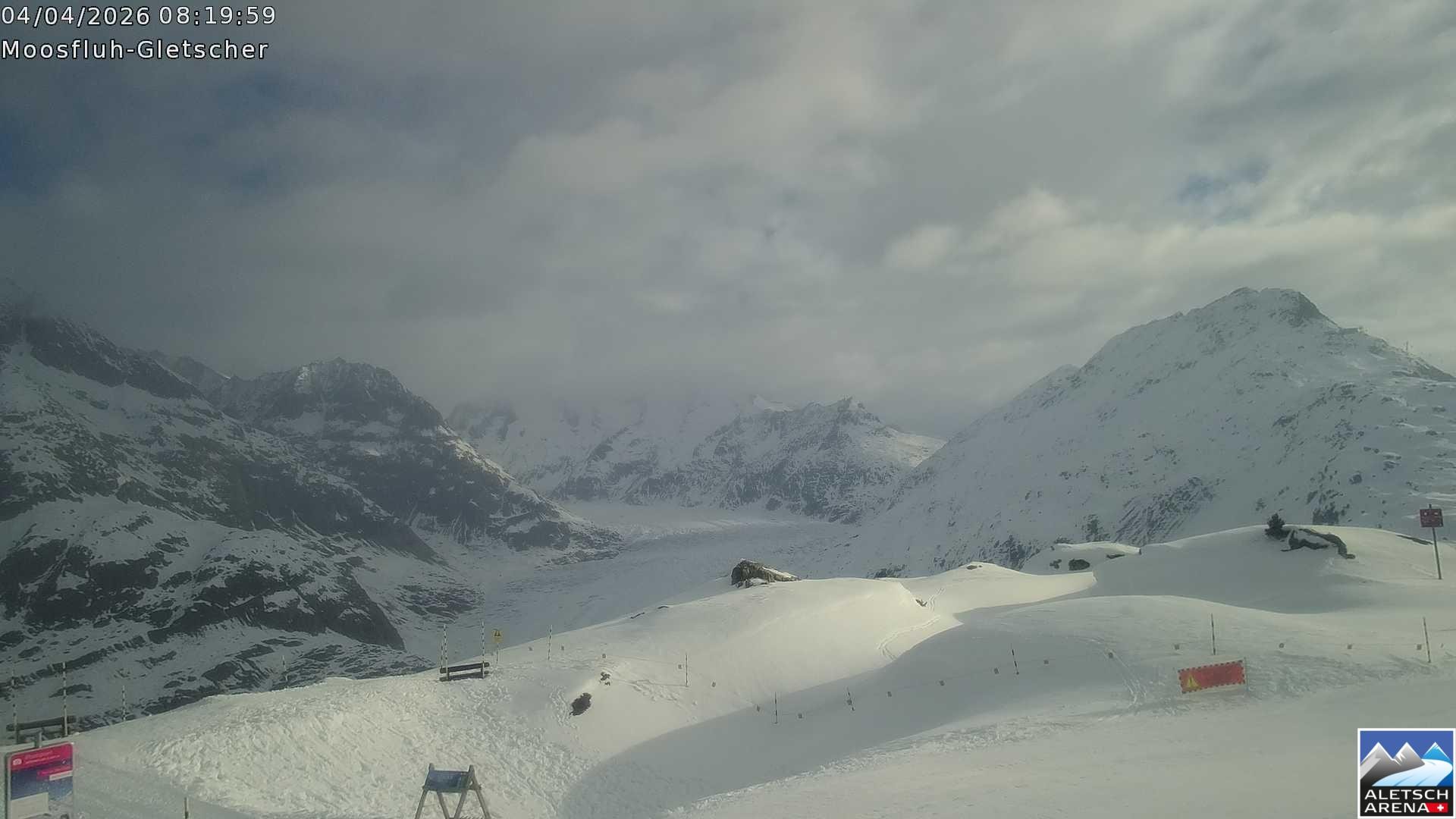 Archiv Foto Webcam Riederalp - Aletschgletscher