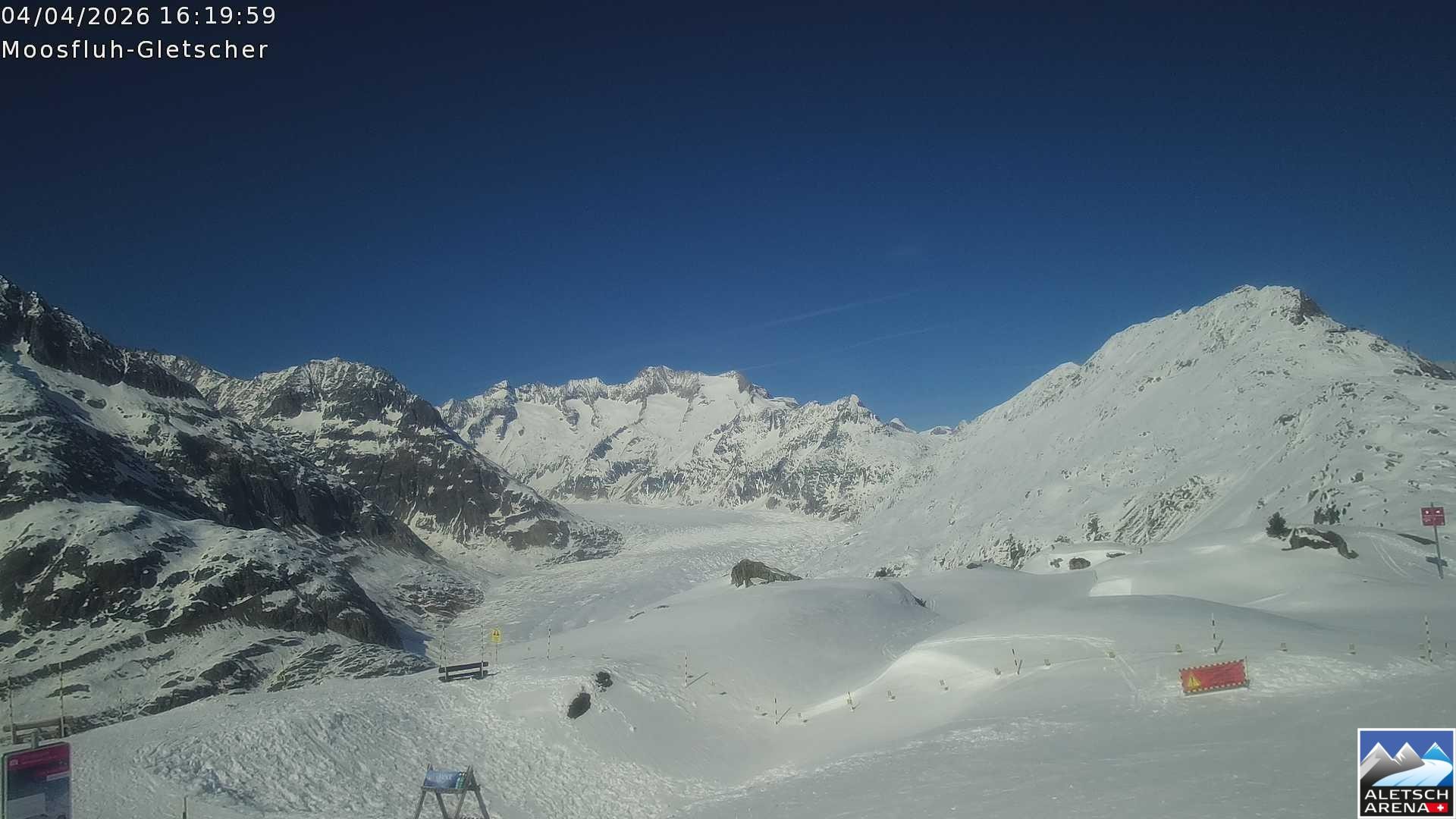 Archiv Foto Webcam Riederalp - Aletschgletscher