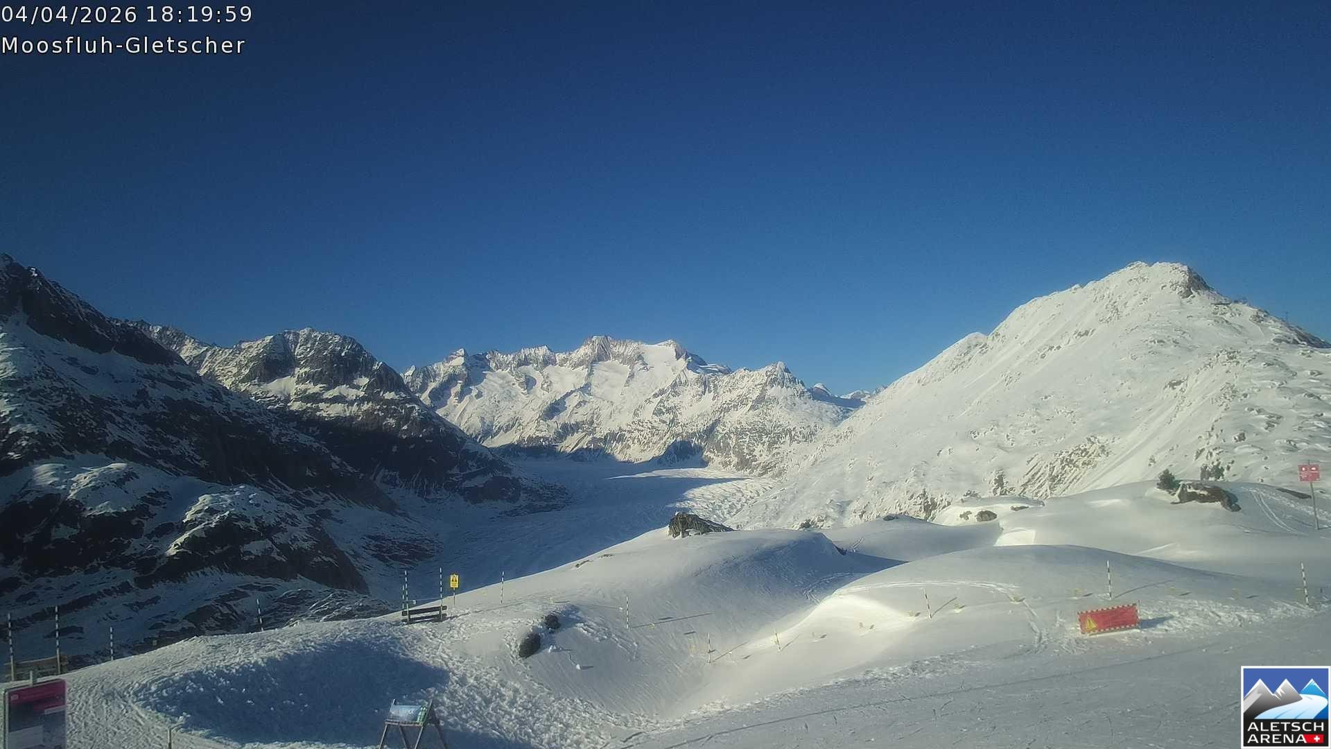 Archiv Foto Webcam Riederalp - Aletschgletscher