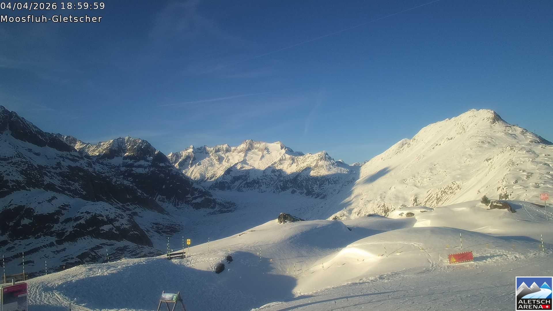 Archiv Foto Webcam Riederalp - Aletschgletscher