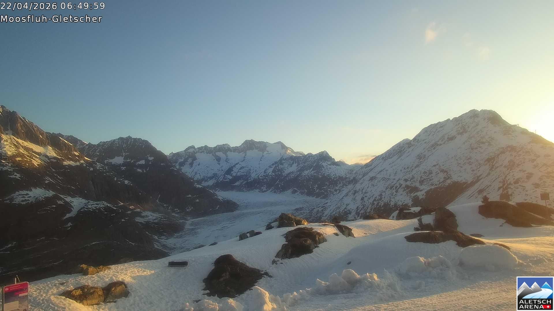 Archiv Foto Webcam Riederalp - Aletschgletscher