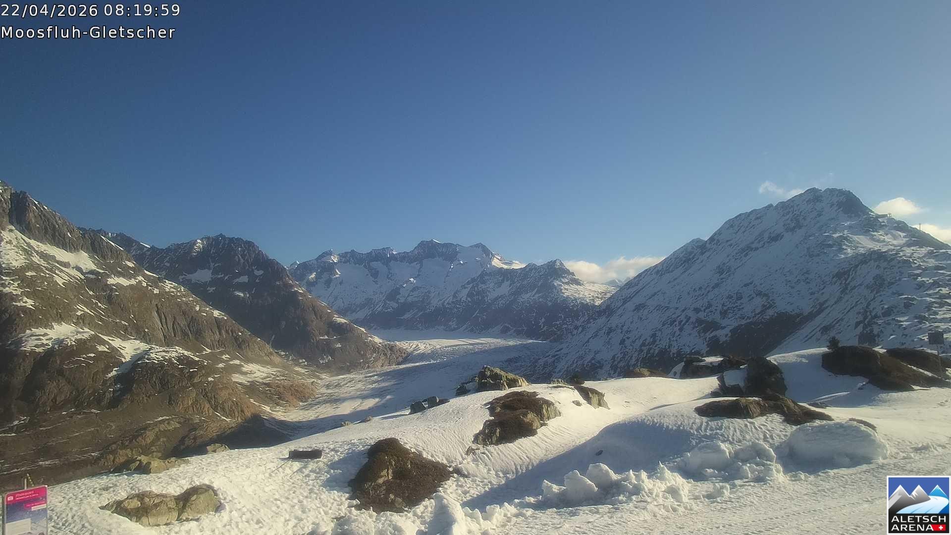 Archiv Foto Webcam Riederalp - Aletschgletscher