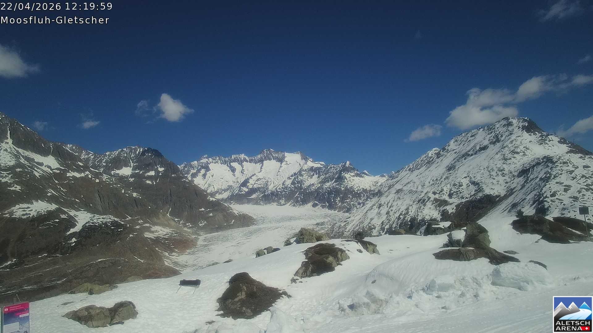 Archiv Foto Webcam Riederalp - Aletschgletscher