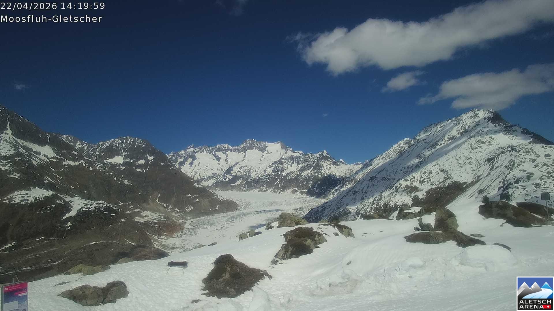 Archiv Foto Webcam Riederalp - Aletschgletscher