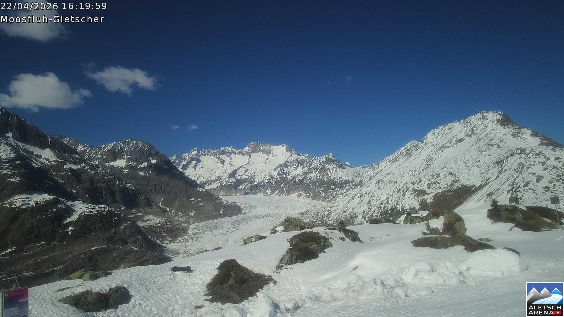 Archiv Foto Webcam Riederalp - Aletschgletscher