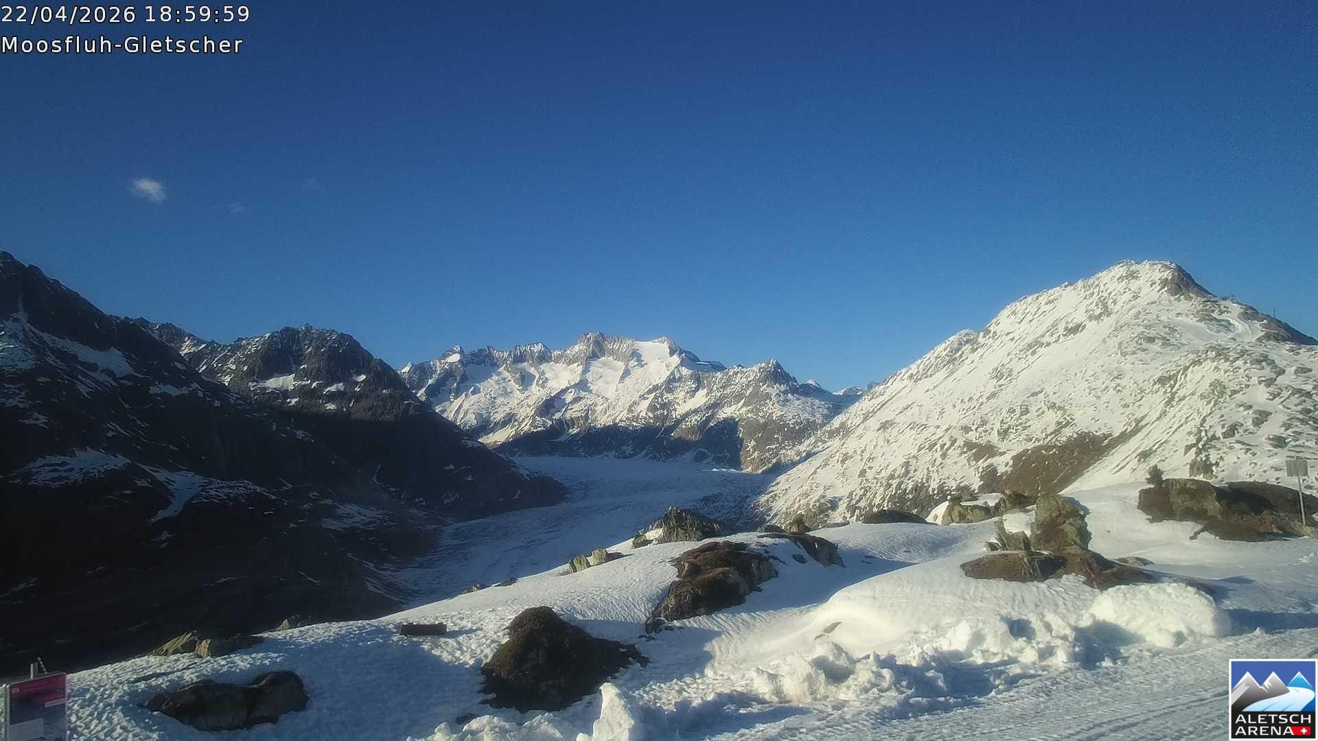 Archiv Foto Webcam Riederalp - Aletschgletscher