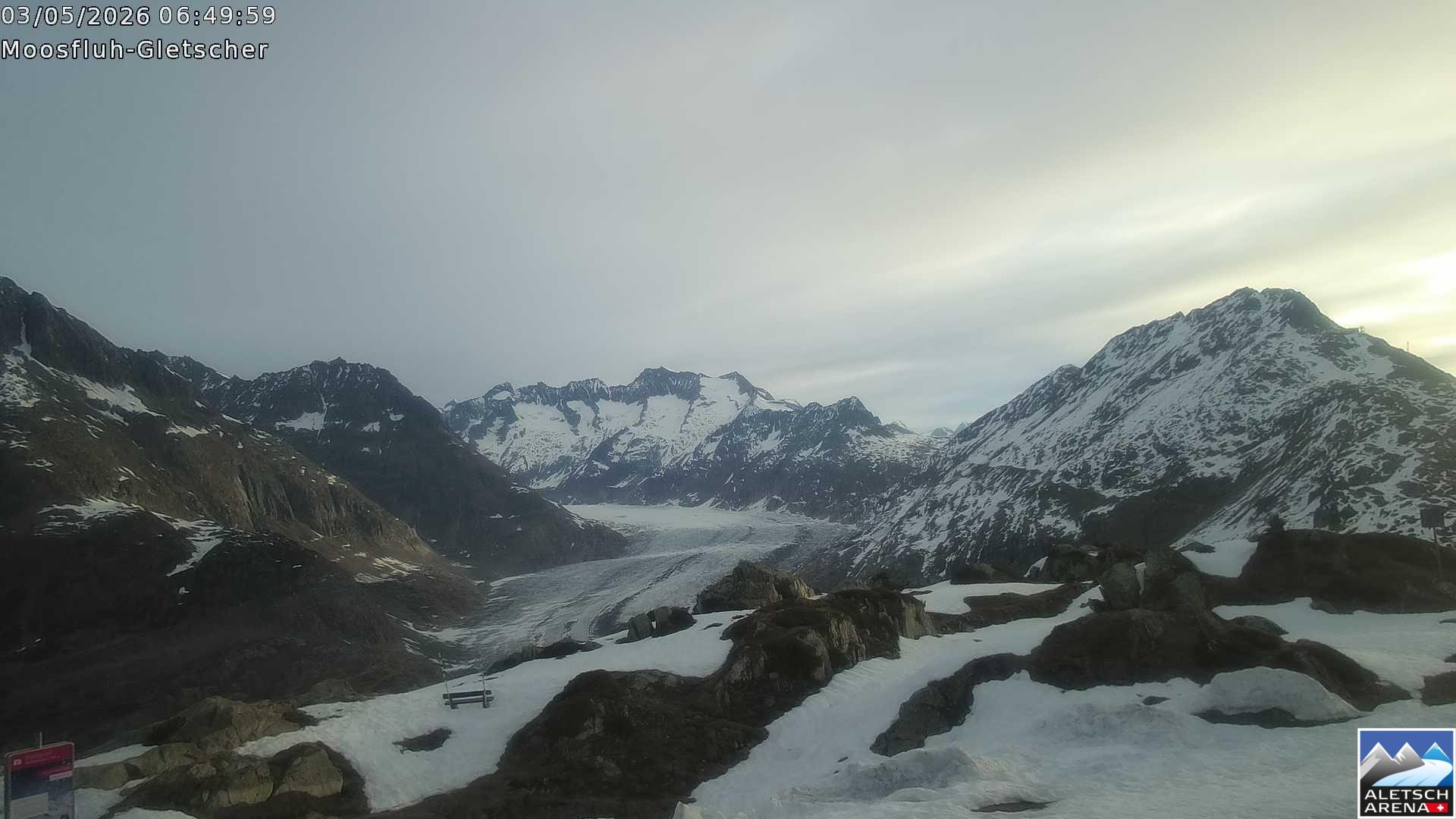 Archived image Webcam Moosfluh, Riederalp