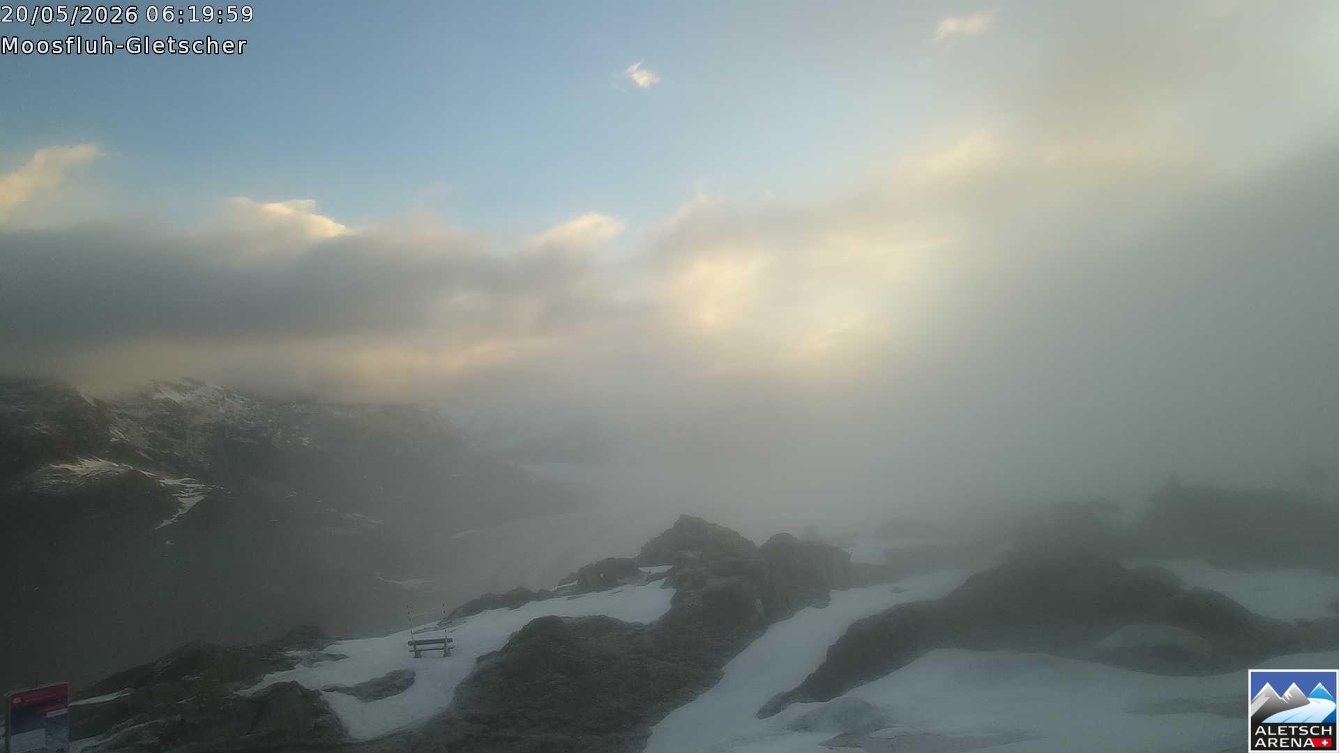 Archiv Foto Webcam Riederalp - Aletschgletscher
