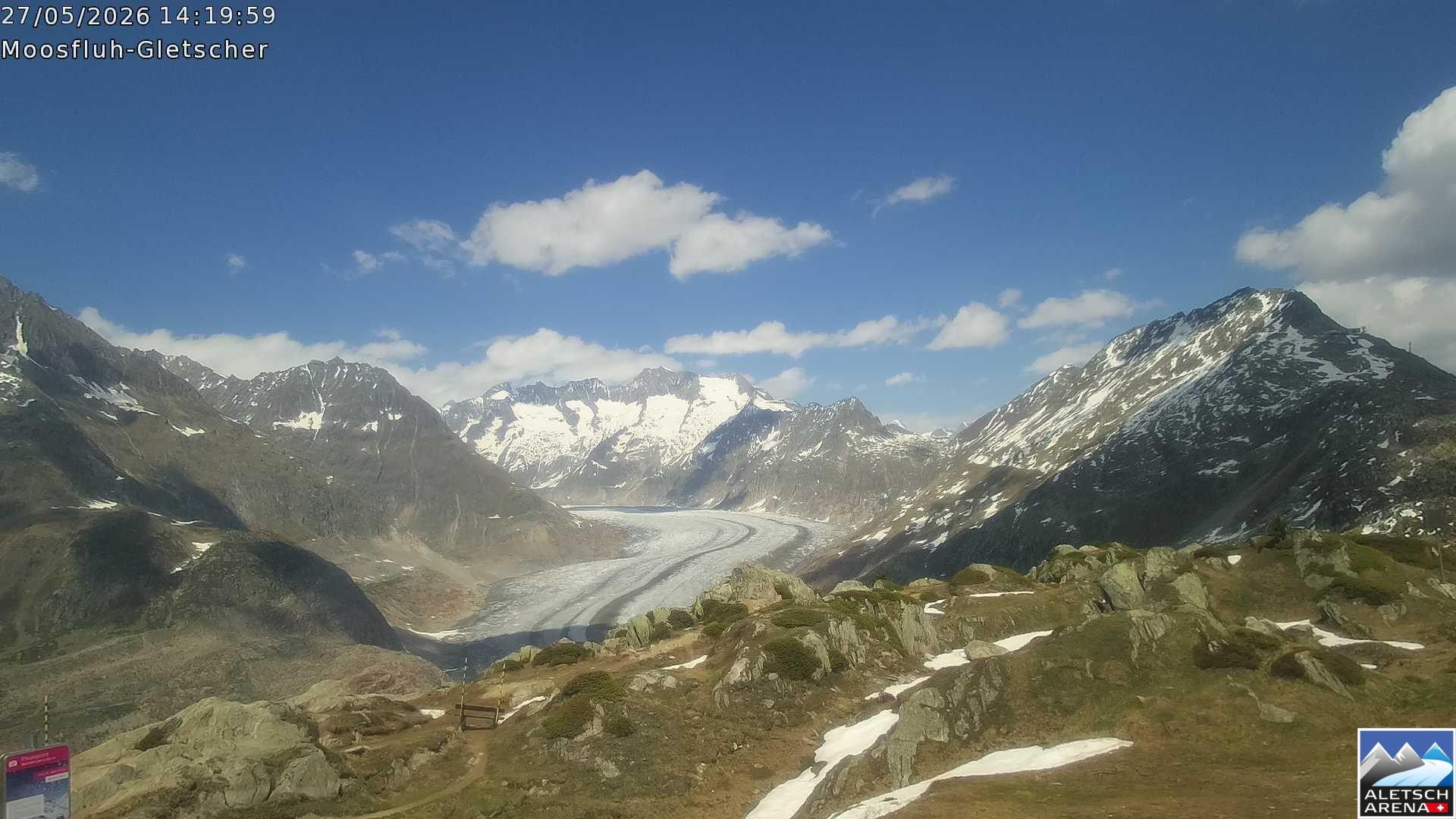 Archiv Foto Webcam Riederalp - Aletschgletscher