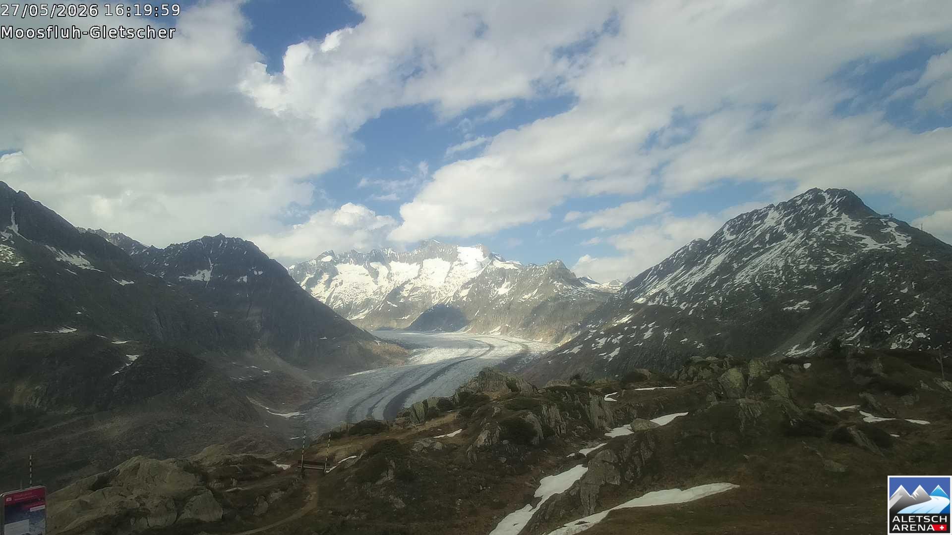 Archiv Foto Webcam Riederalp - Aletschgletscher
