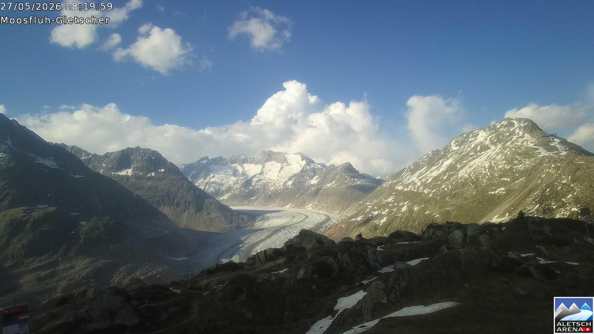 Archiv Foto Webcam Riederalp - Aletschgletscher