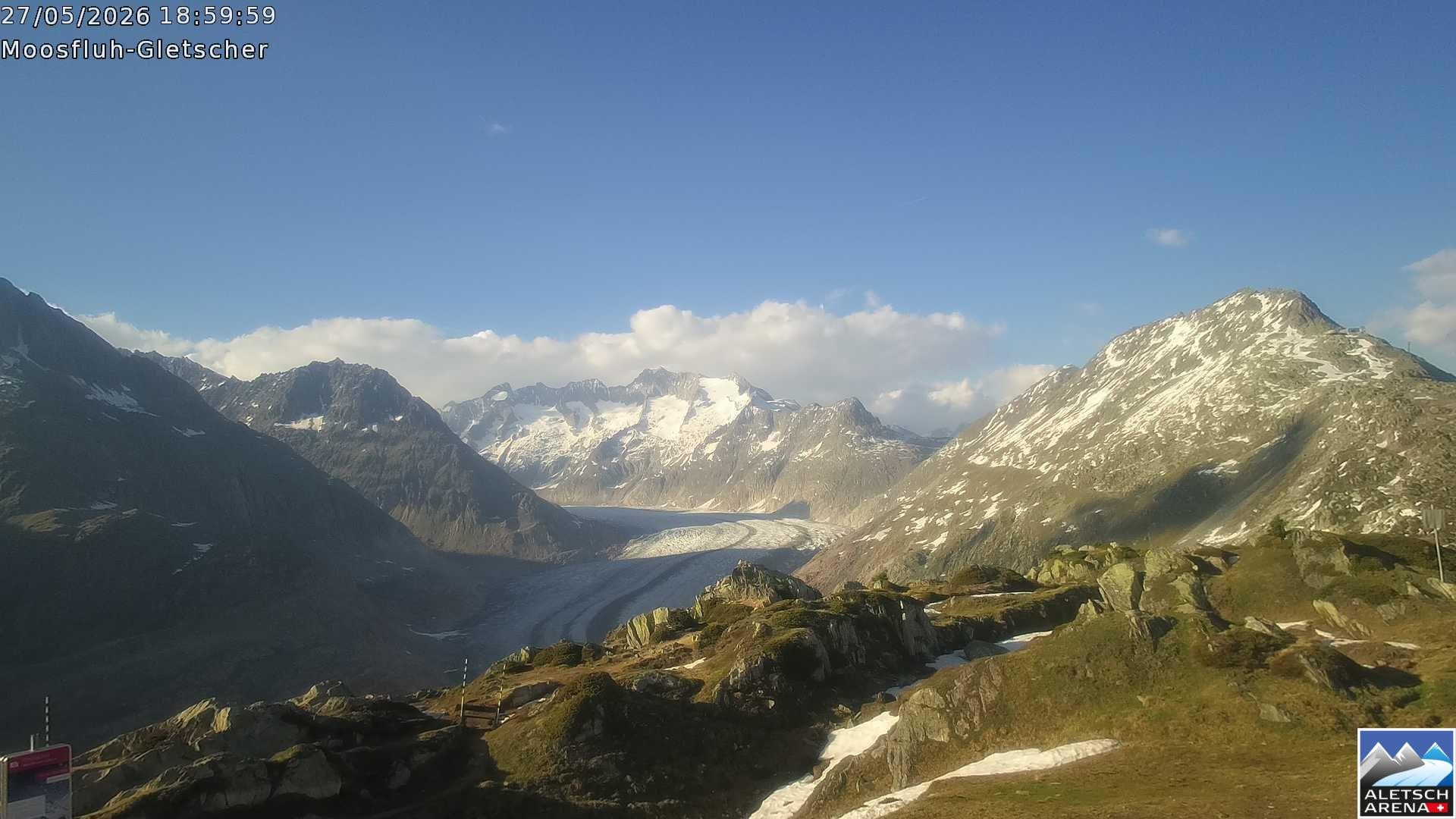 Archiv Foto Webcam Riederalp - Aletschgletscher