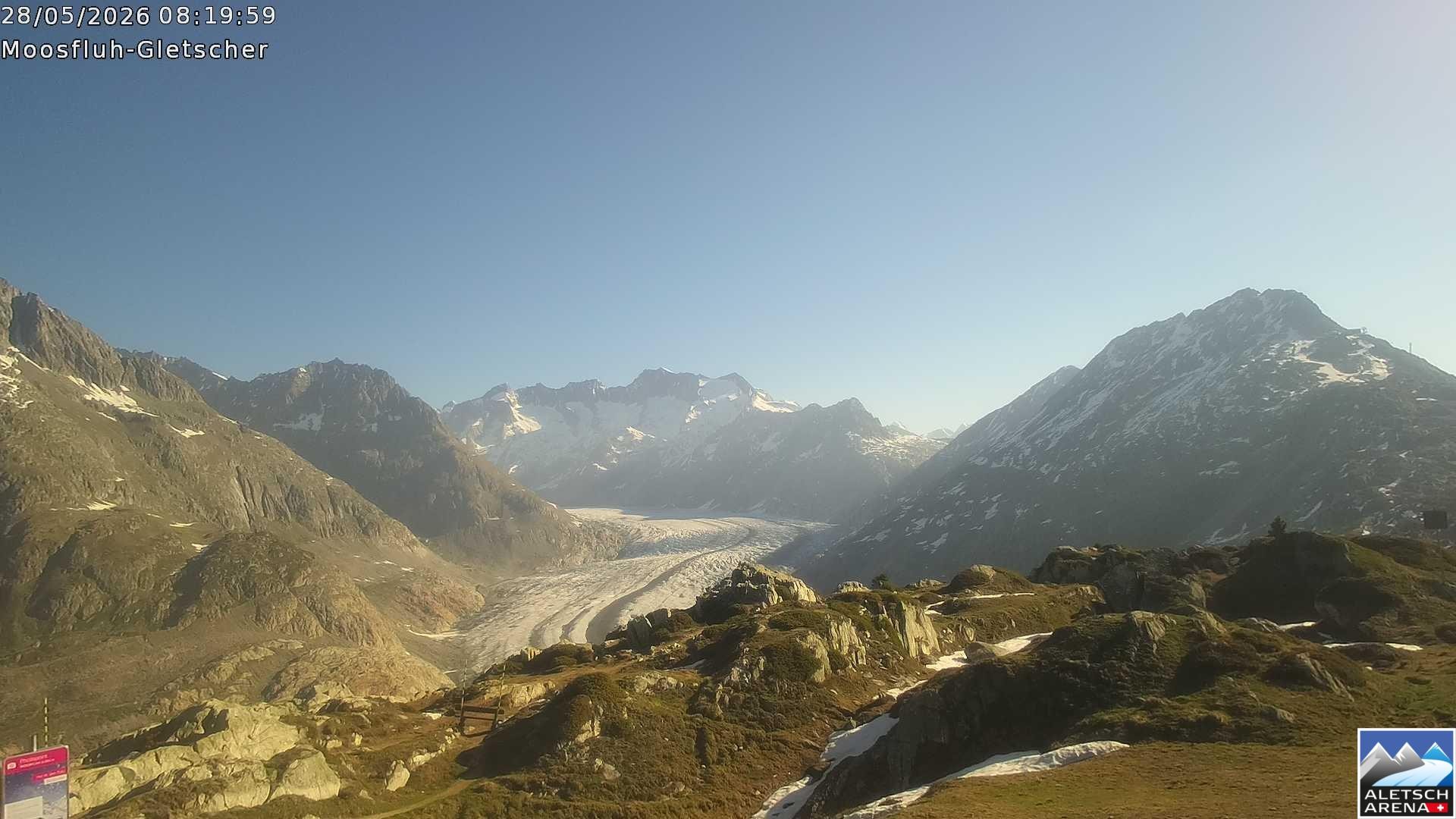 Archiv Foto Webcam Riederalp - Aletschgletscher