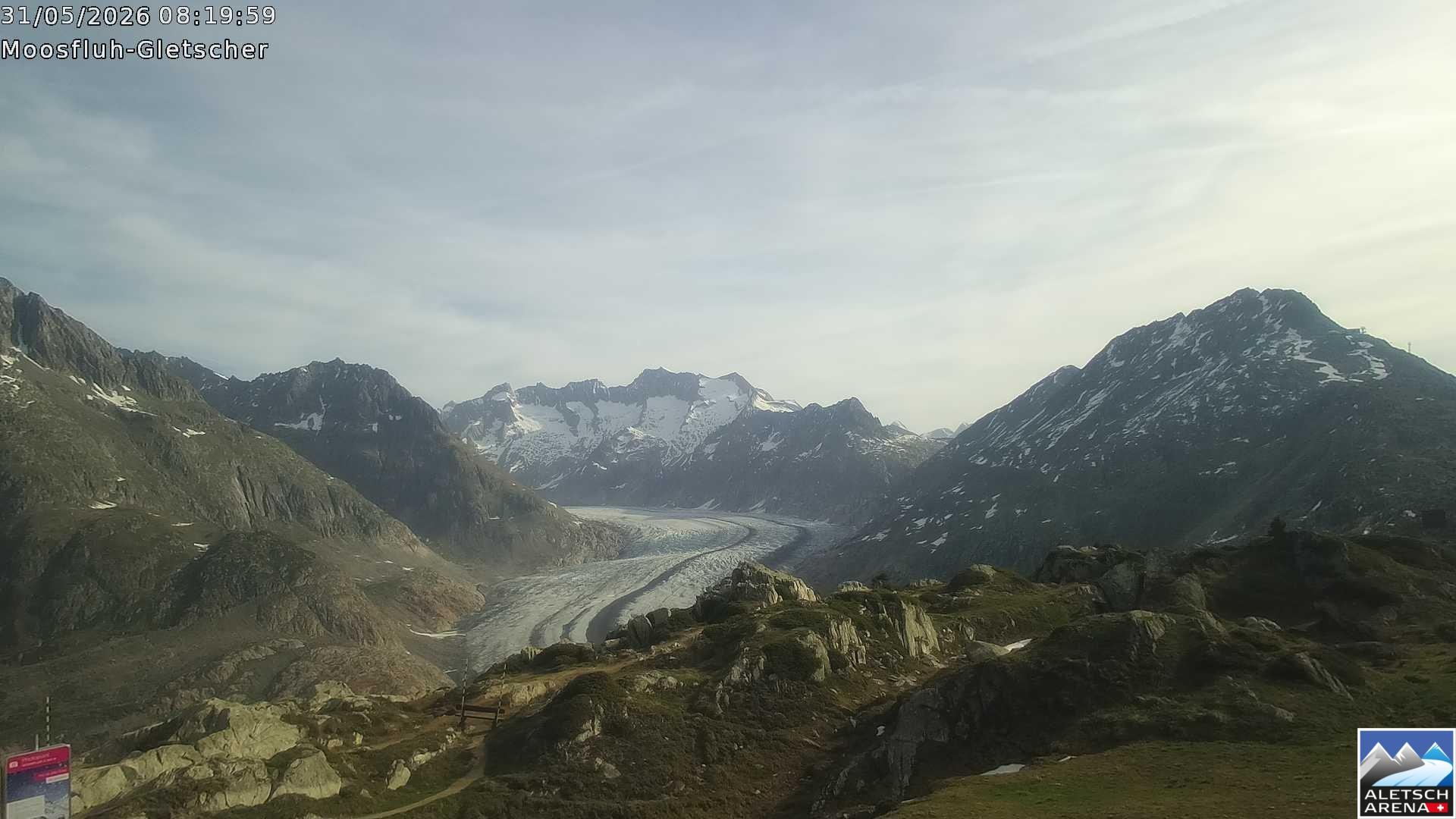 Archiv Foto Webcam Riederalp - Aletschgletscher