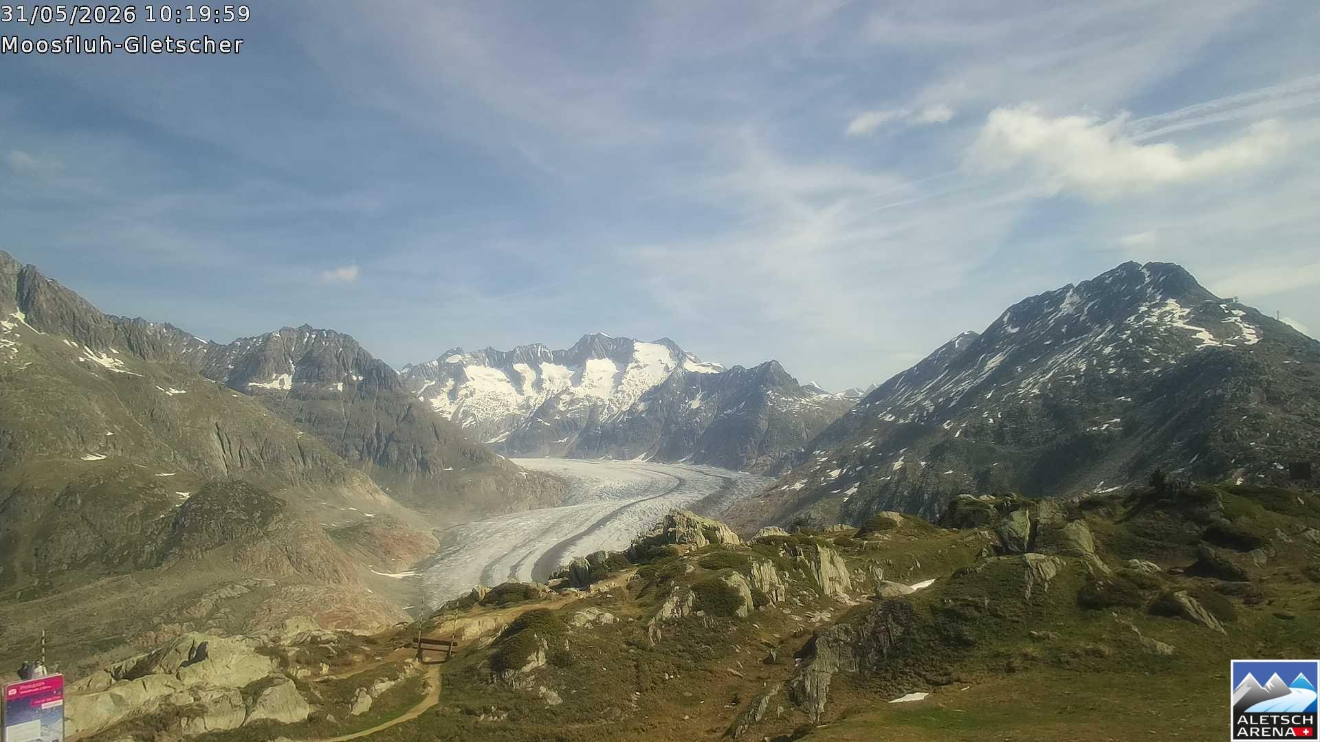 Archiv Foto Webcam Riederalp - Aletschgletscher