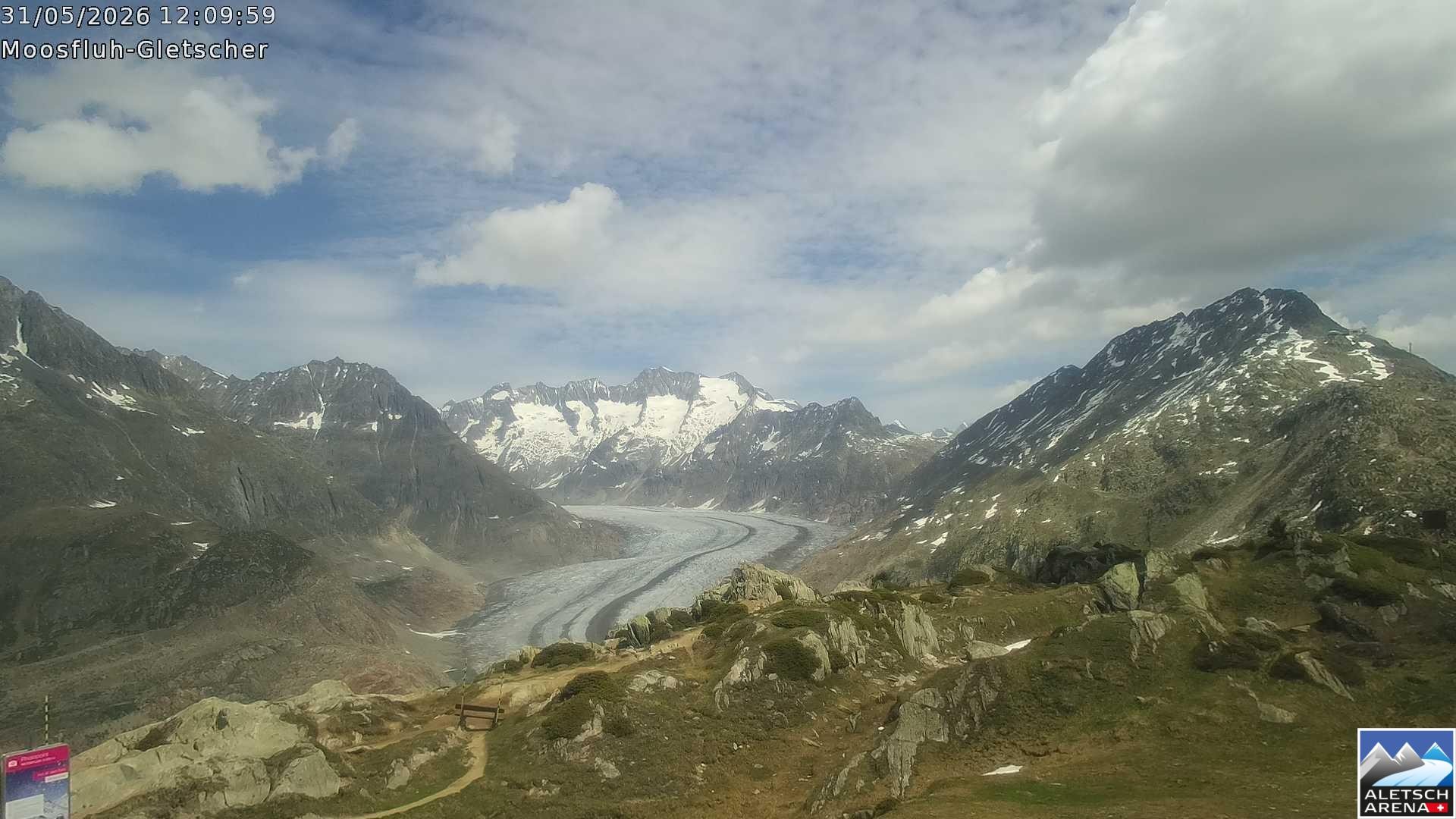 Archiv Foto Webcam Riederalp - Aletschgletscher
