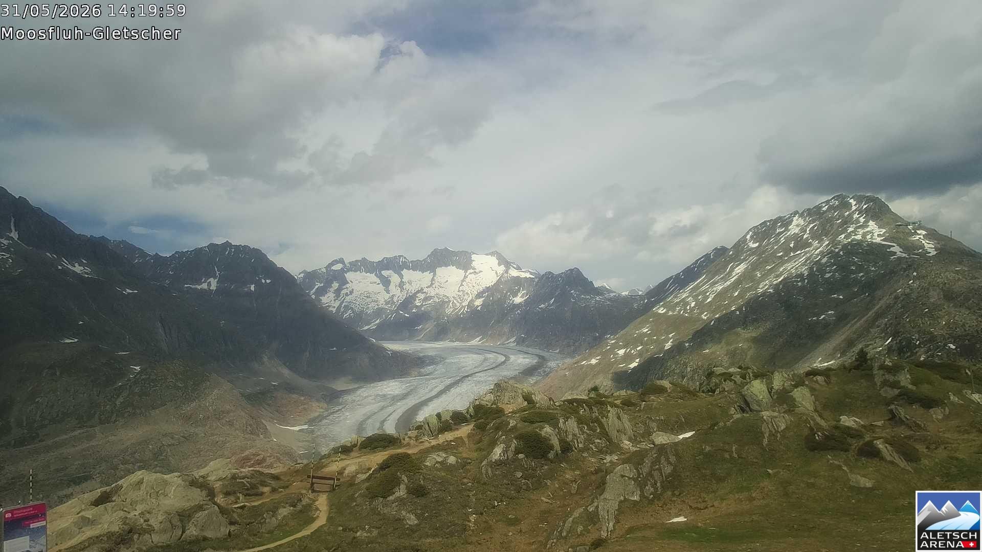 Archiv Foto Webcam Riederalp - Aletschgletscher