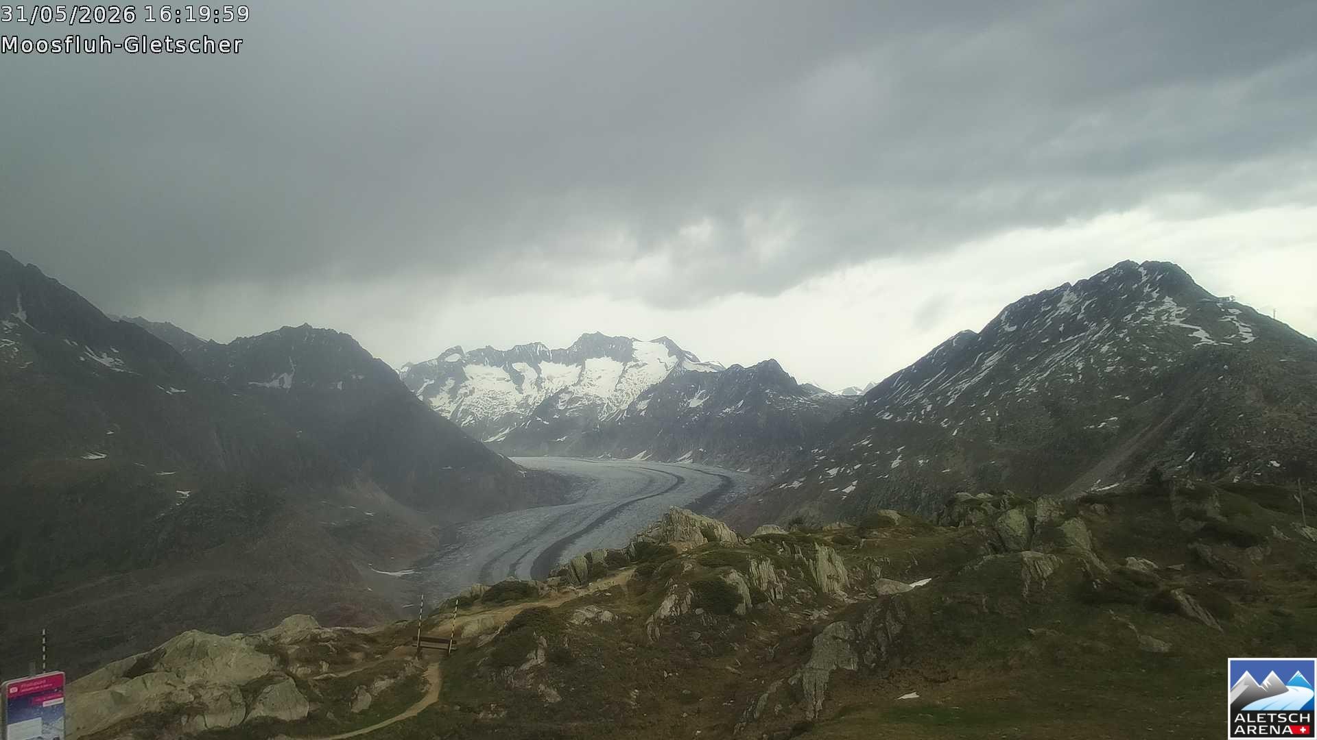 Archiv Foto Webcam Riederalp - Aletschgletscher