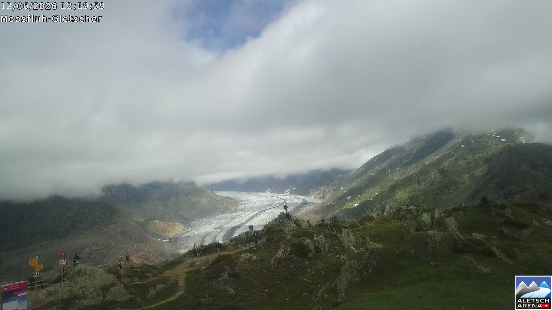 Archiv Foto Webcam Riederalp - Aletschgletscher