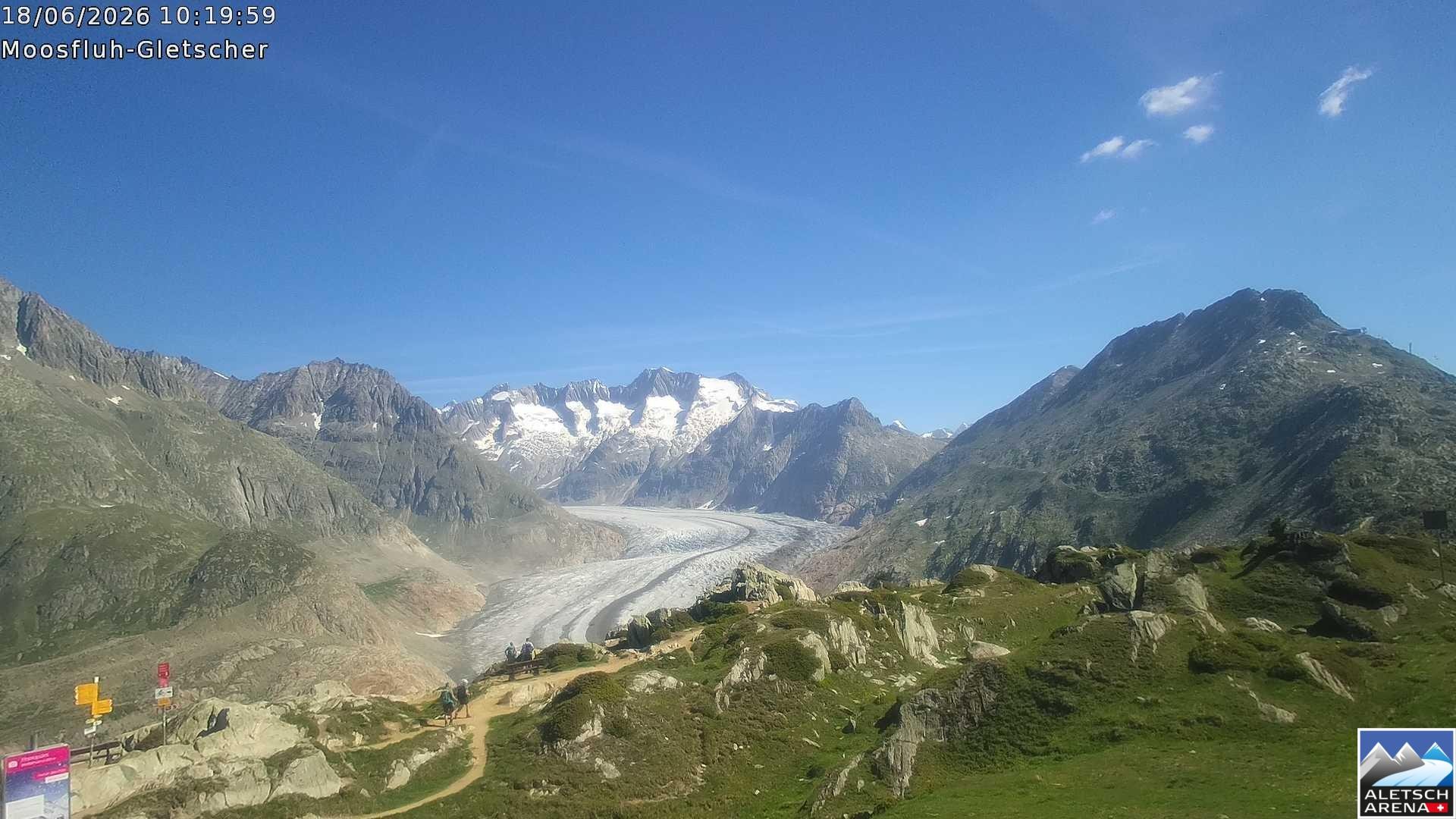Archiv Foto Webcam Riederalp - Aletschgletscher