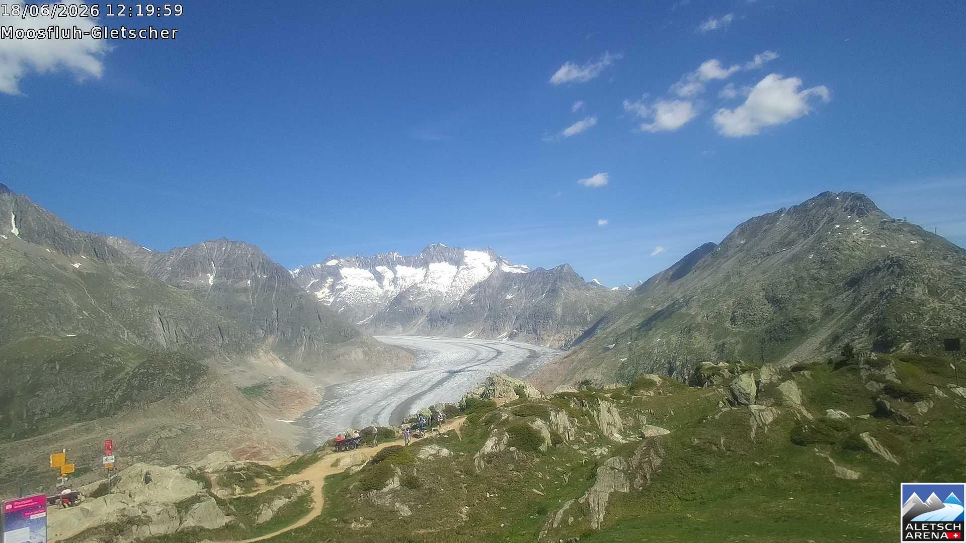 Archiv Foto Webcam Riederalp - Aletschgletscher
