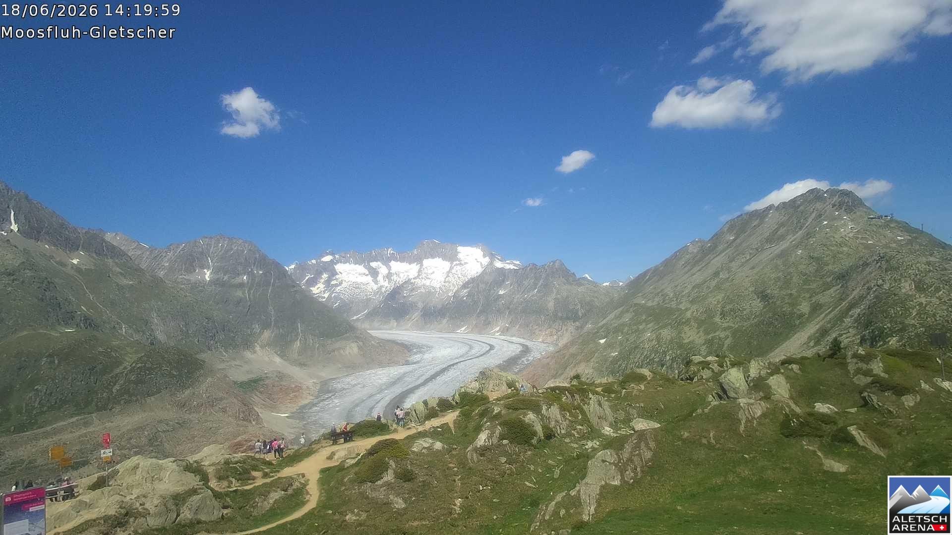 Archiv Foto Webcam Riederalp - Aletschgletscher