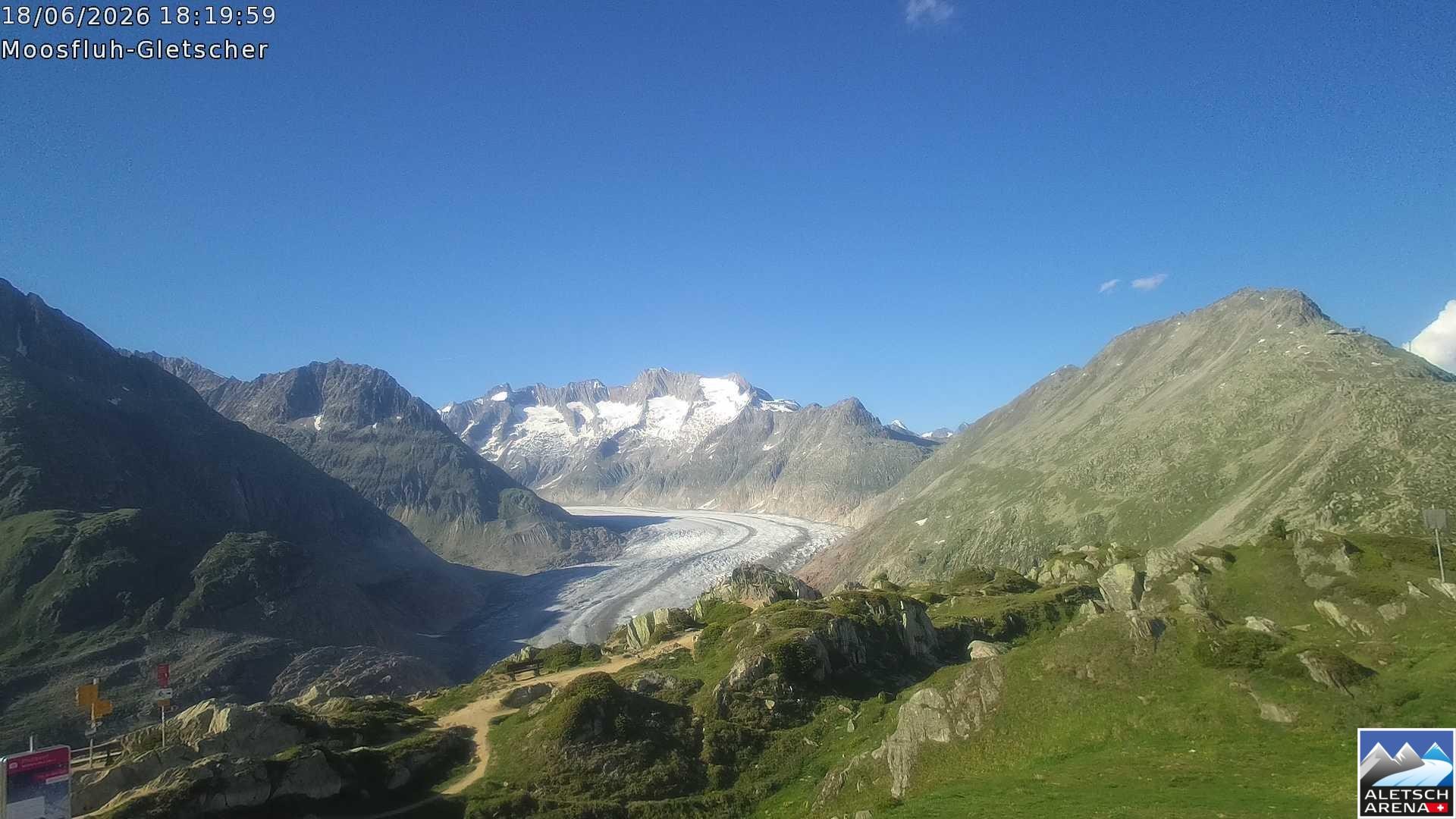 Archiv Foto Webcam Riederalp - Aletschgletscher