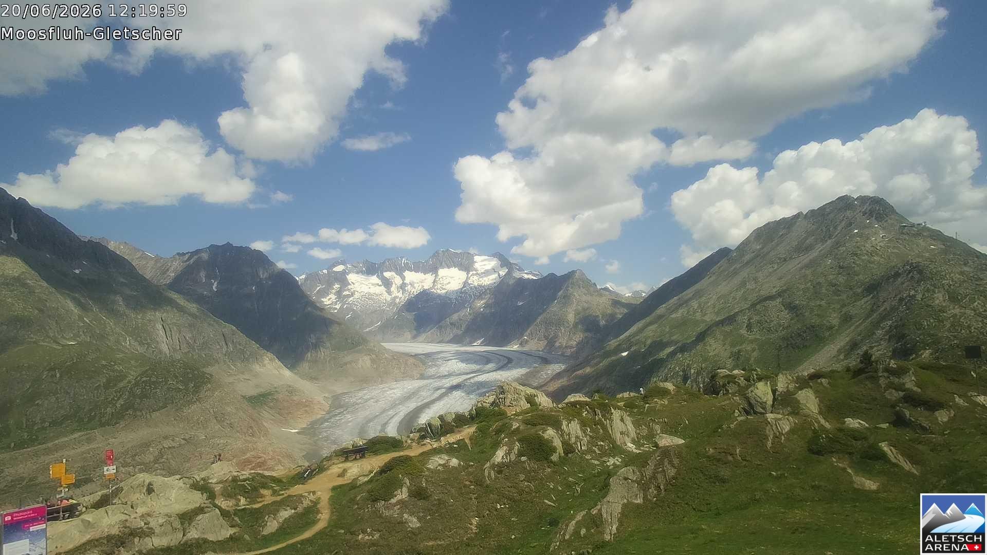 Archived image Webcam Moosfluh, Riederalp