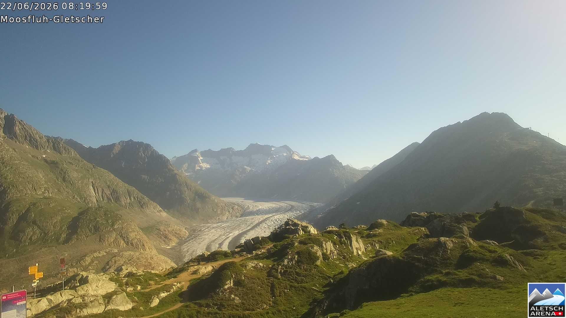 Archiv Foto Webcam Riederalp - Aletschgletscher