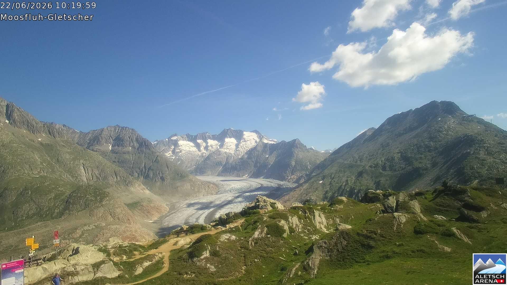 Archiv Foto Webcam Riederalp - Aletschgletscher