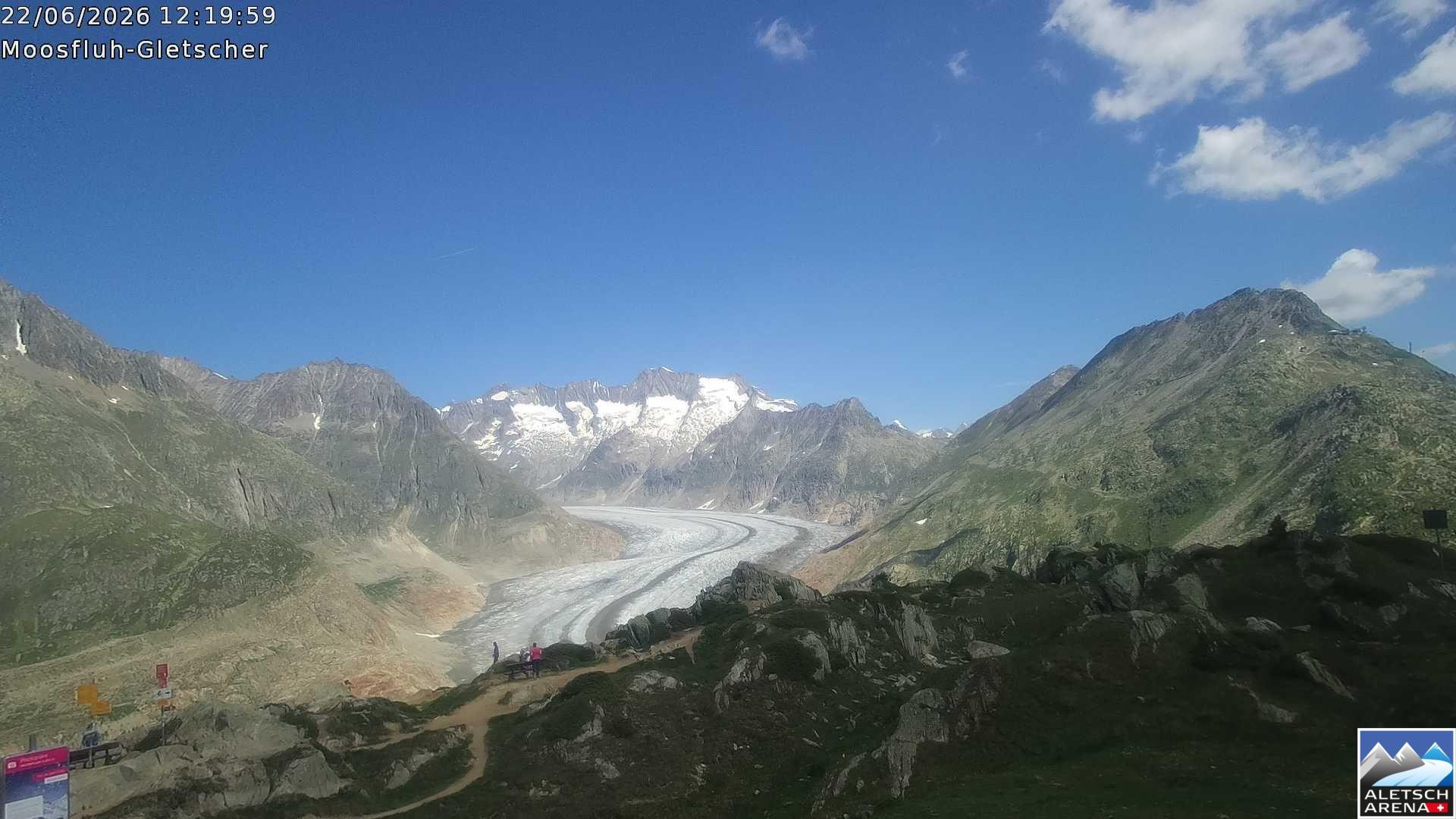 Archiv Foto Webcam Riederalp - Aletschgletscher