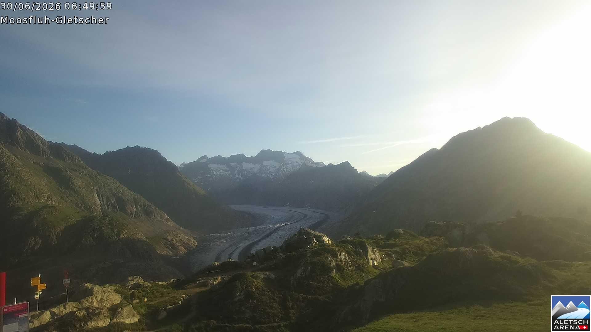 Archiv Foto Webcam Riederalp - Aletschgletscher