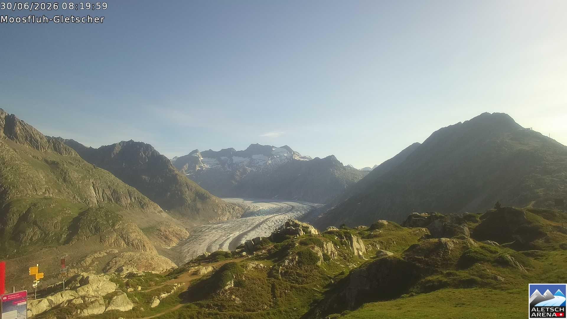 Archiv Foto Webcam Riederalp - Aletschgletscher