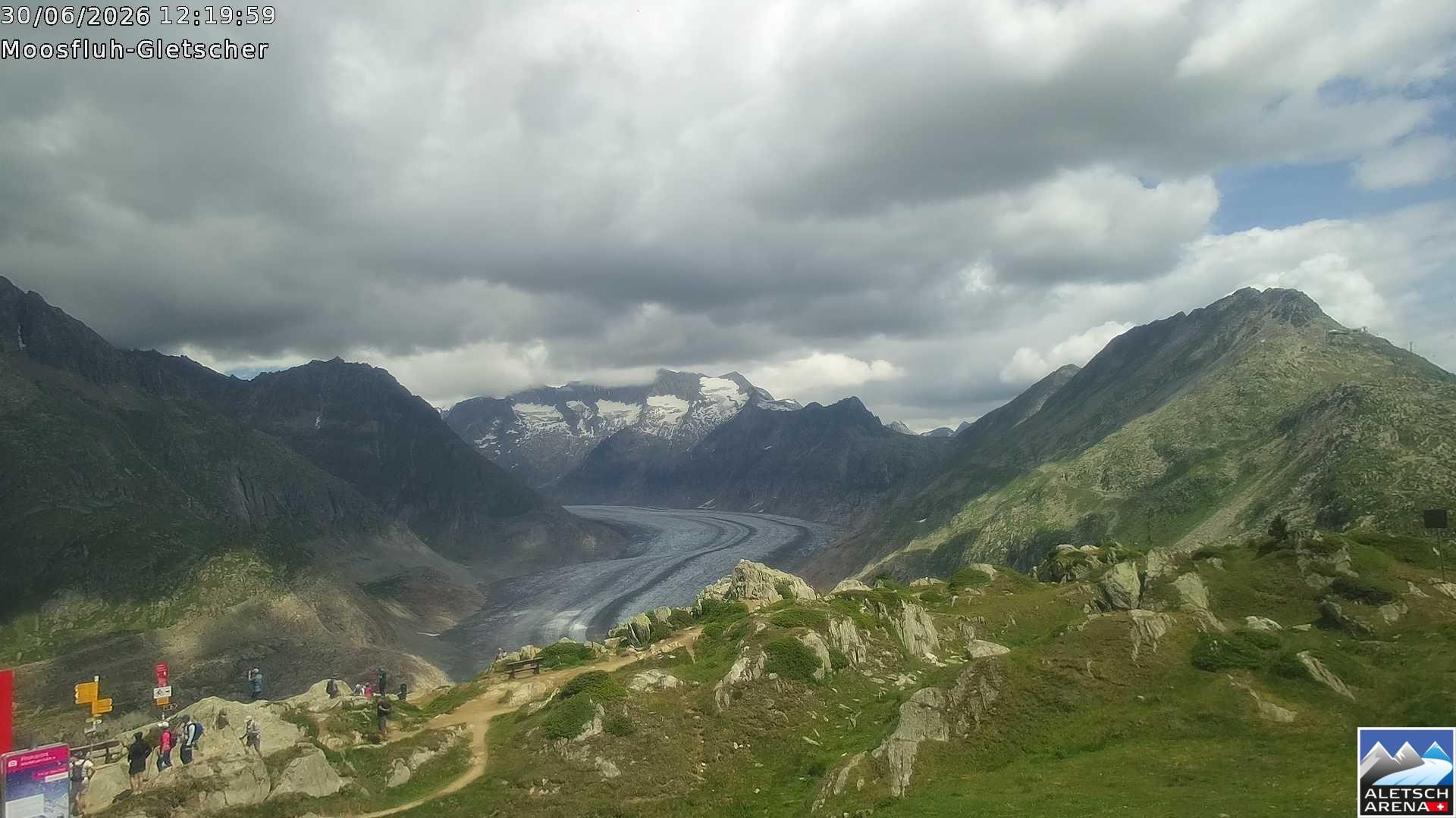 Archiv Foto Webcam Riederalp - Aletschgletscher