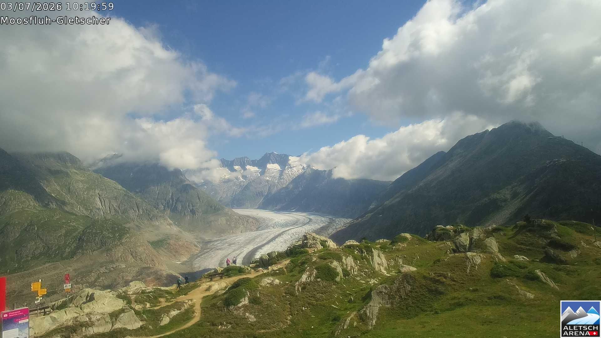 Archiv Foto Webcam Riederalp - Aletschgletscher